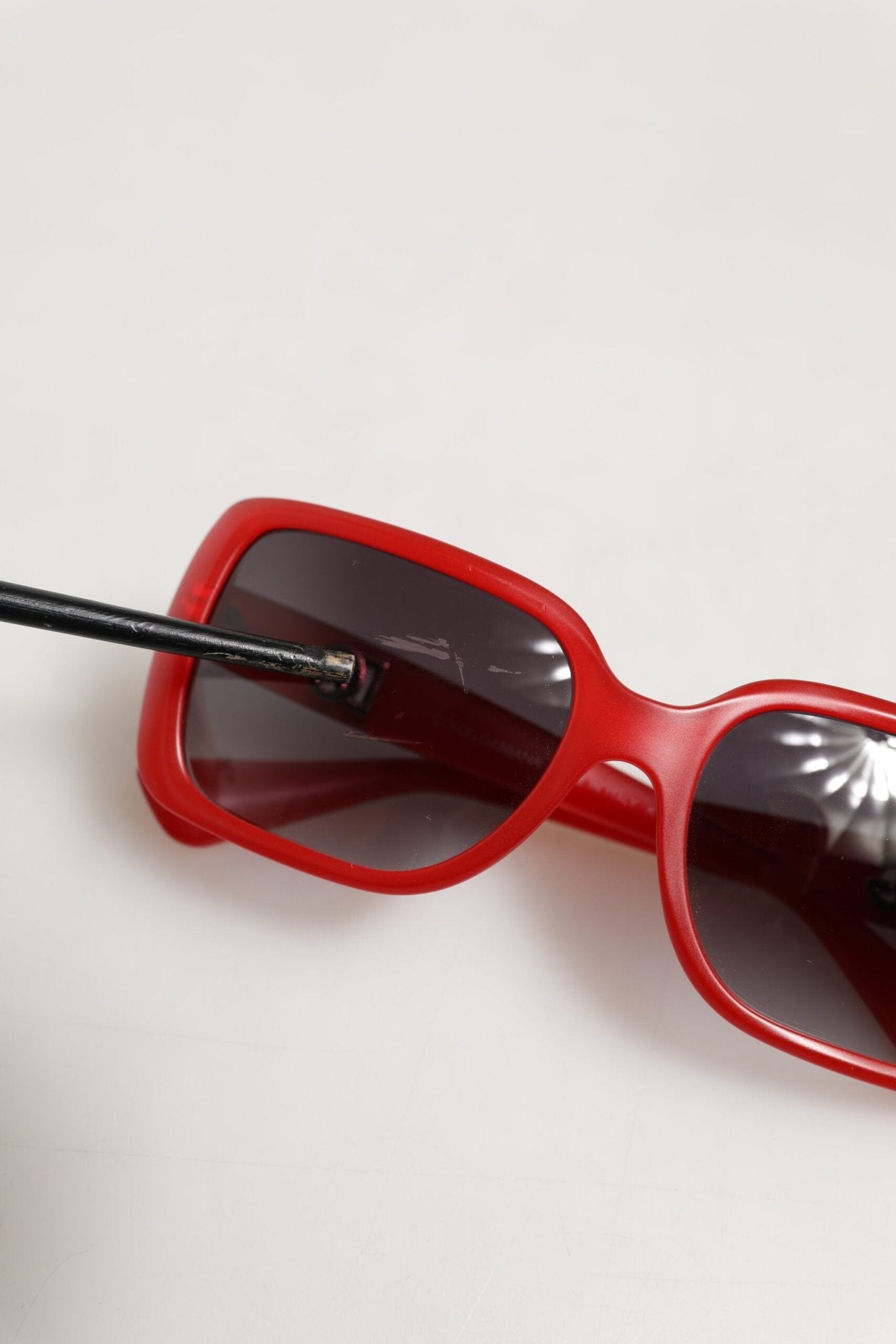 Dolce & Gabbana DG6093 Red Rectangular Grey Graduated Lenses Sunglasses - RIMODA