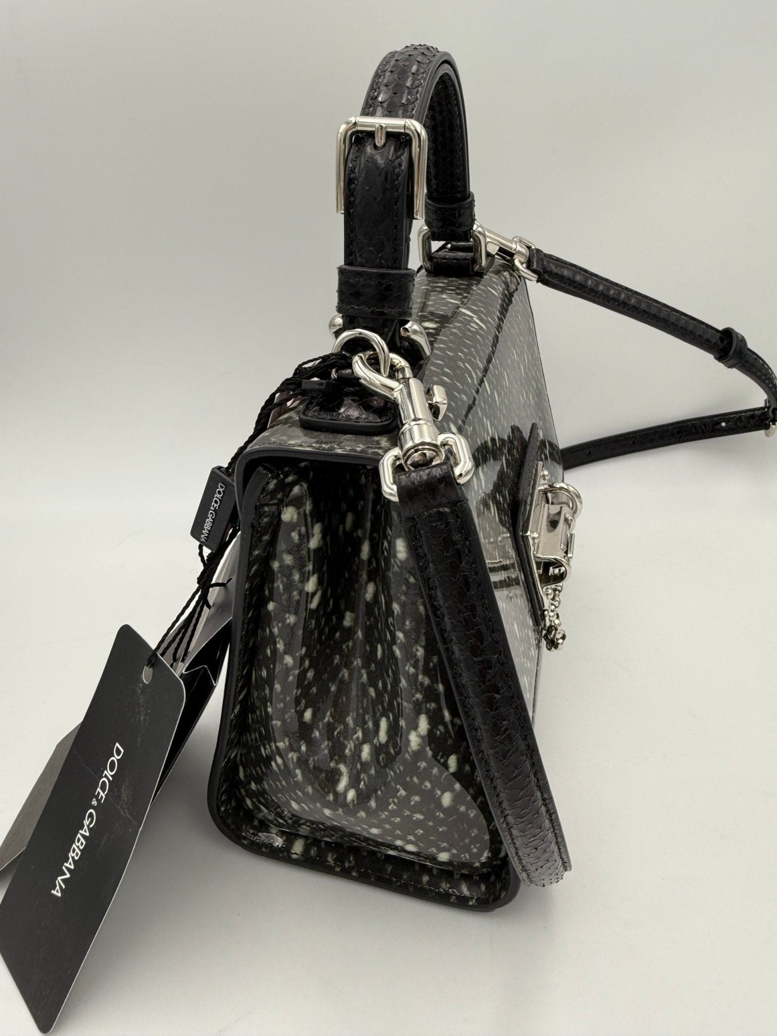Dolce & Gabbana DOLCE & GABBANA Monica Python and Patent Handbag - RIMODA