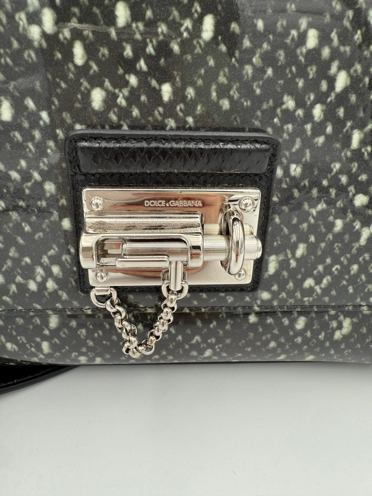 Dolce & Gabbana DOLCE & GABBANA Monica Python and Patent Handbag - RIMODA