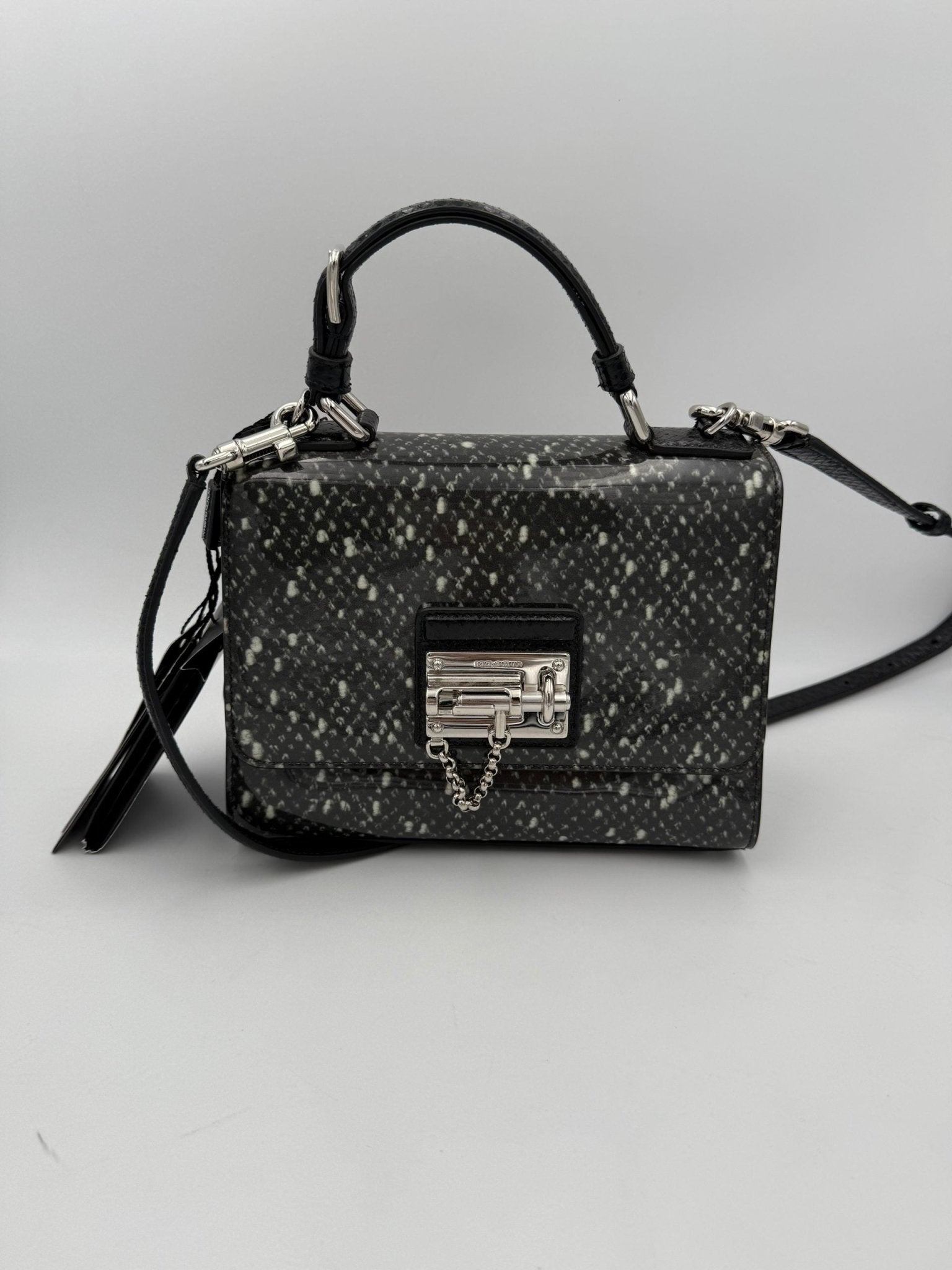 Dolce & Gabbana DOLCE & GABBANA Monica Python and Patent Handbag - RIMODA