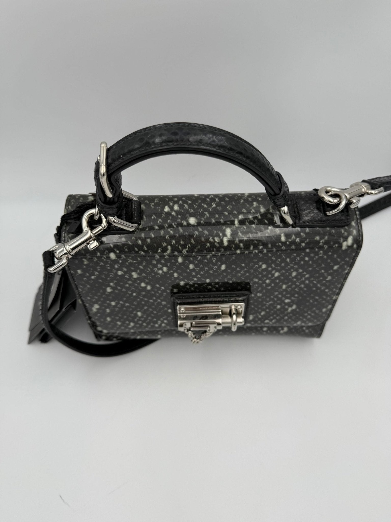 Dolce & Gabbana DOLCE & GABBANA Monica Python and Patent Handbag - RIMODA