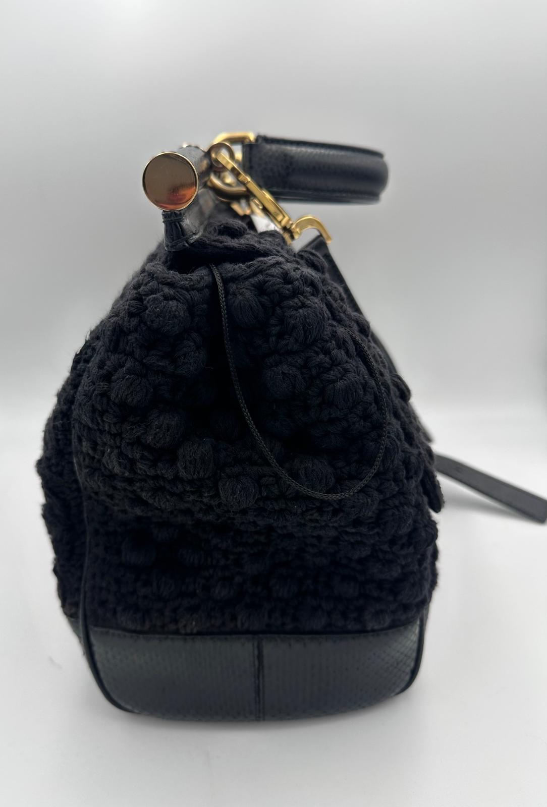 Dolce & Gabbana DOLCE & GABBANA Sicily Python and Macramé Handbag - RIMODA