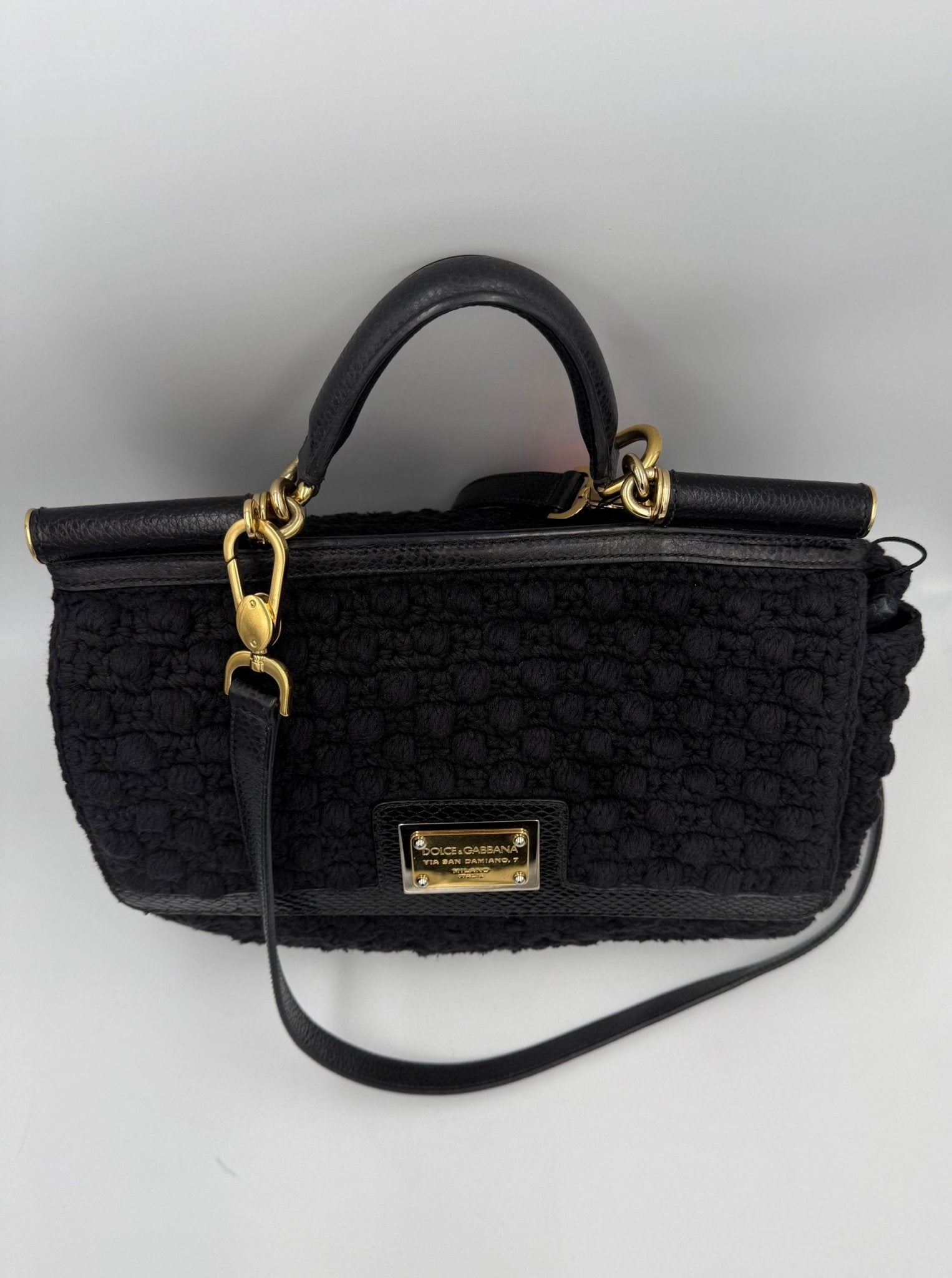 Dolce & Gabbana DOLCE & GABBANA Sicily Python and Macramé Handbag - RIMODA