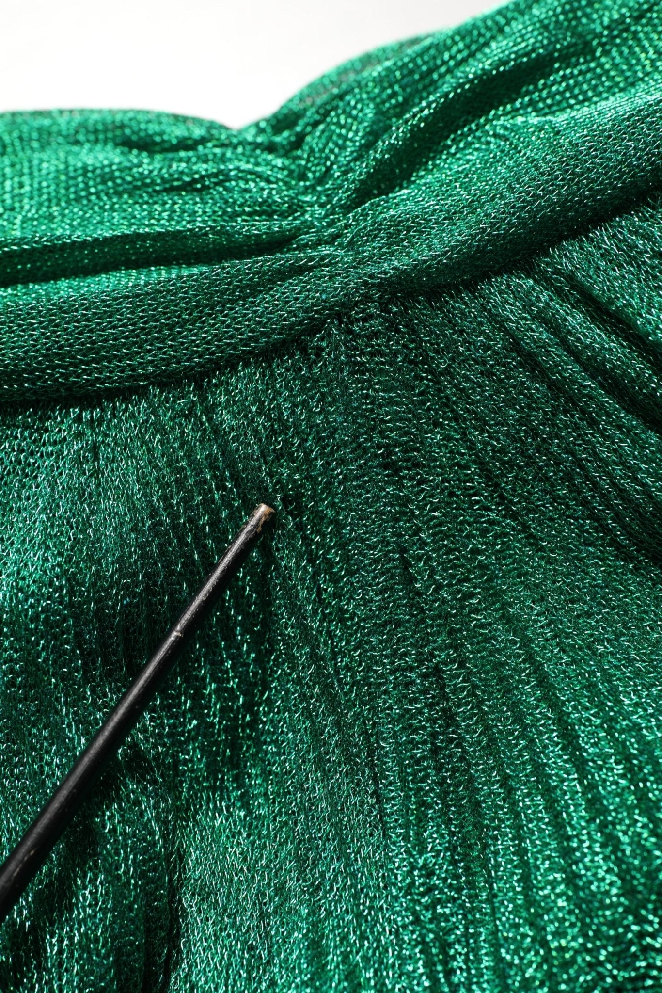 Dolce & Gabbana Emerald Green Plissé Evening Gown Dress - RIMODA