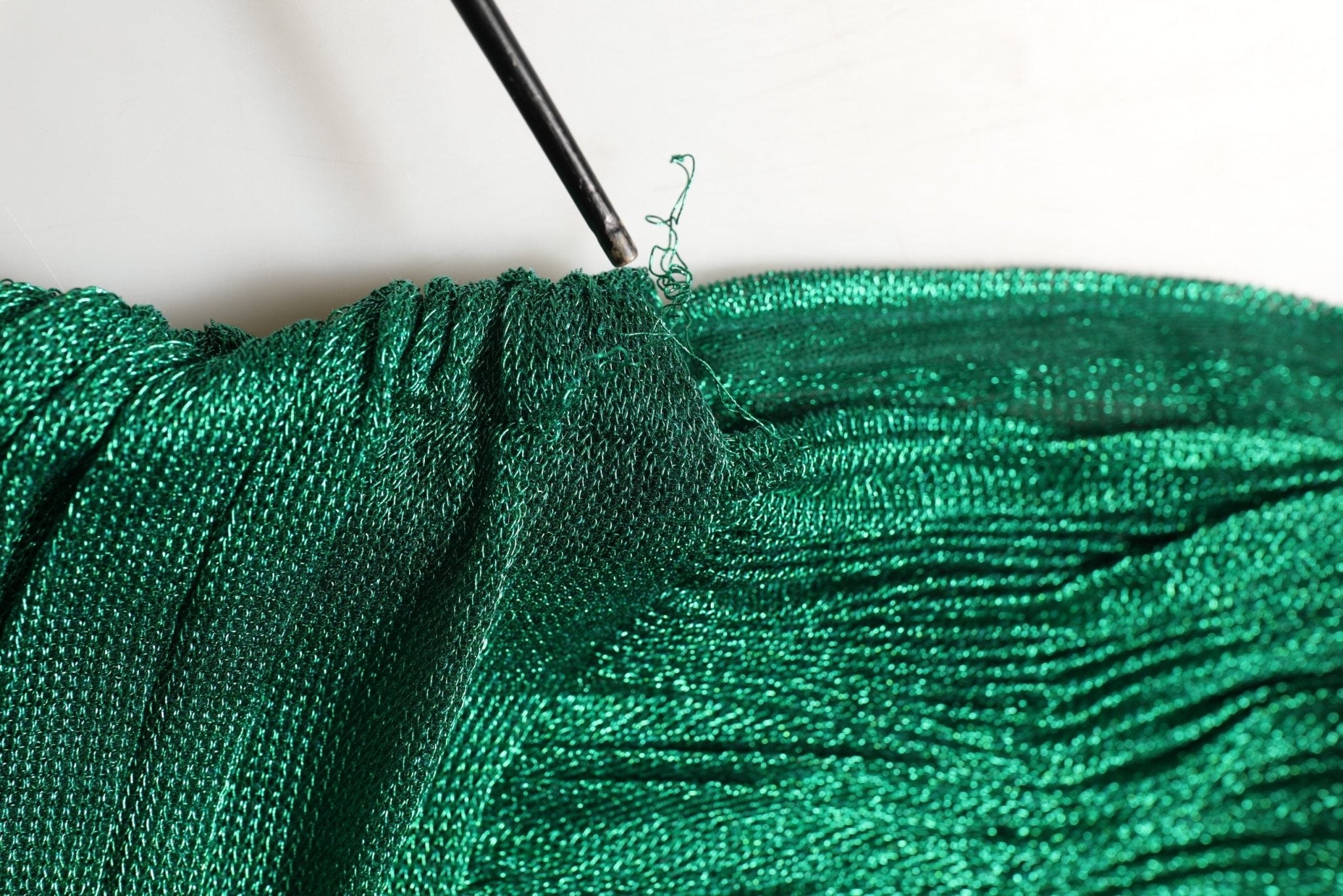 Dolce & Gabbana Emerald Green Plissé Evening Gown Dress - RIMODA