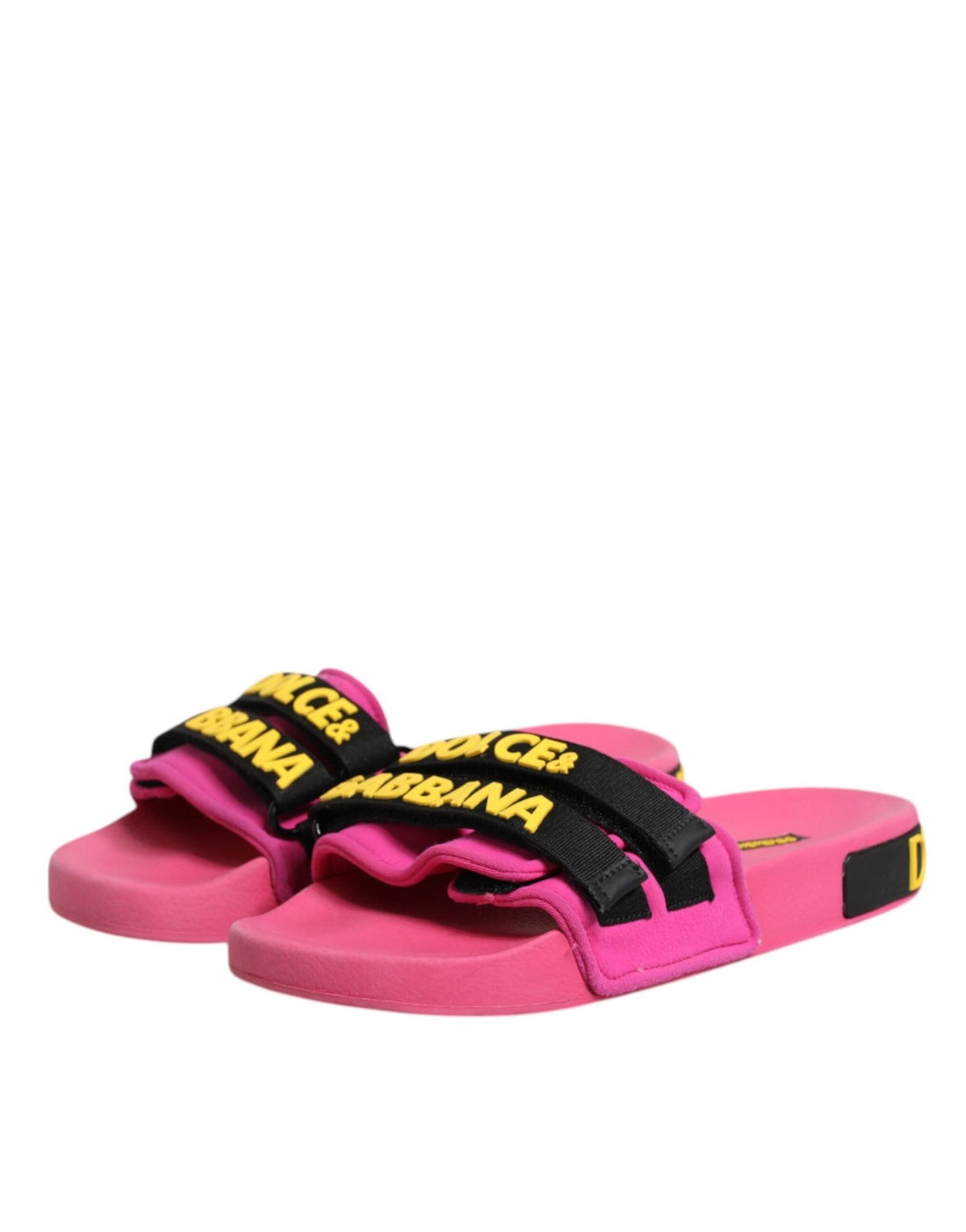 Dolce & Gabbana Fuchsia Neoprene Slides Flats Beachwear Shoes - RIMODA