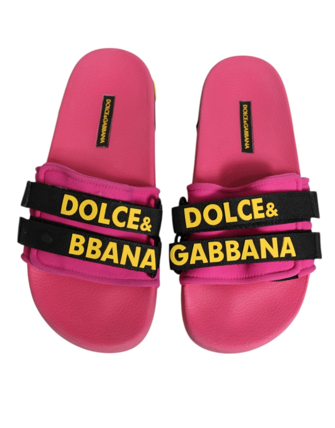 Dolce & Gabbana Fuchsia Neoprene Slides Flats Beachwear Shoes - RIMODA
