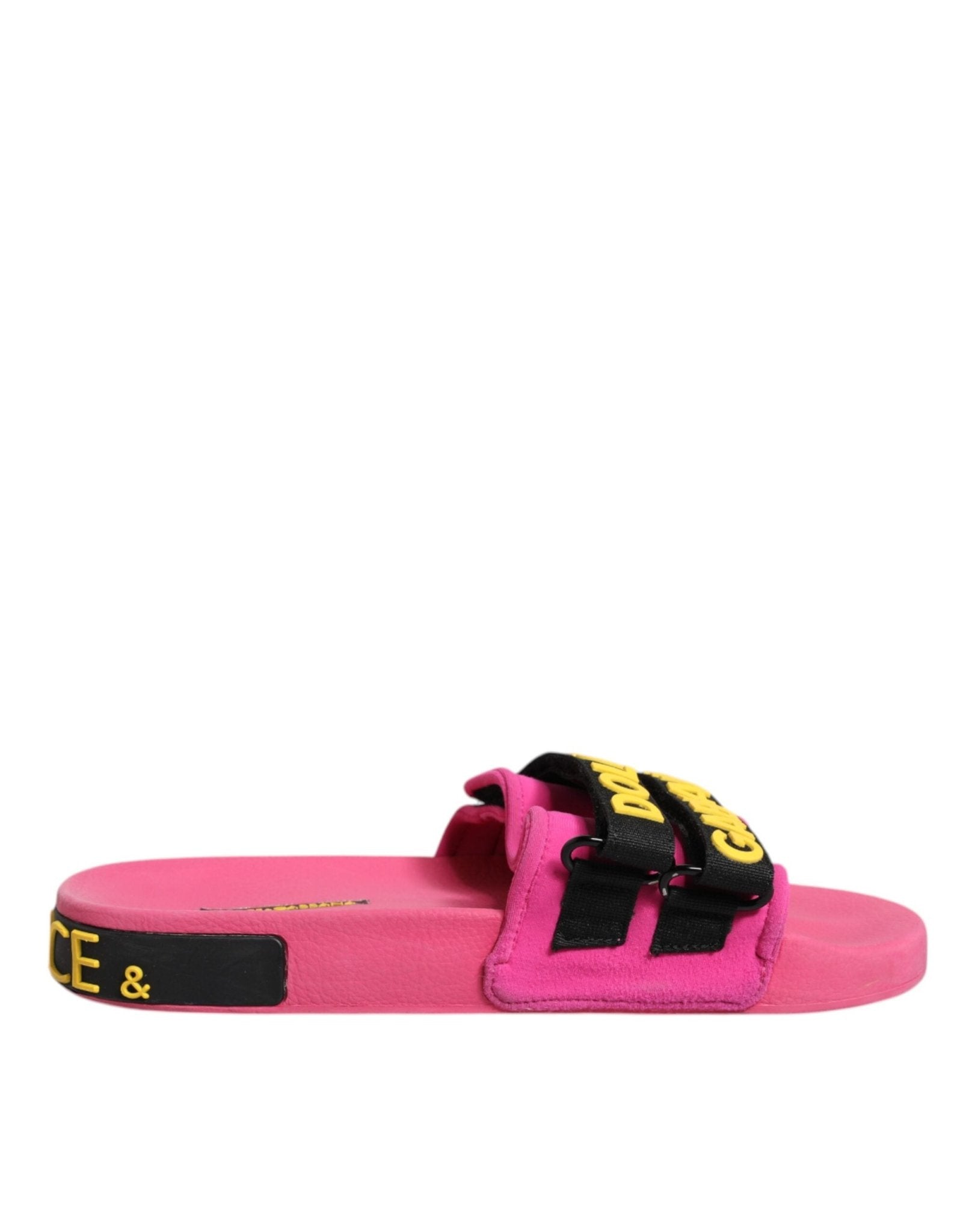 Dolce & Gabbana Fuchsia Neoprene Slides Flats Beachwear Shoes - RIMODA
