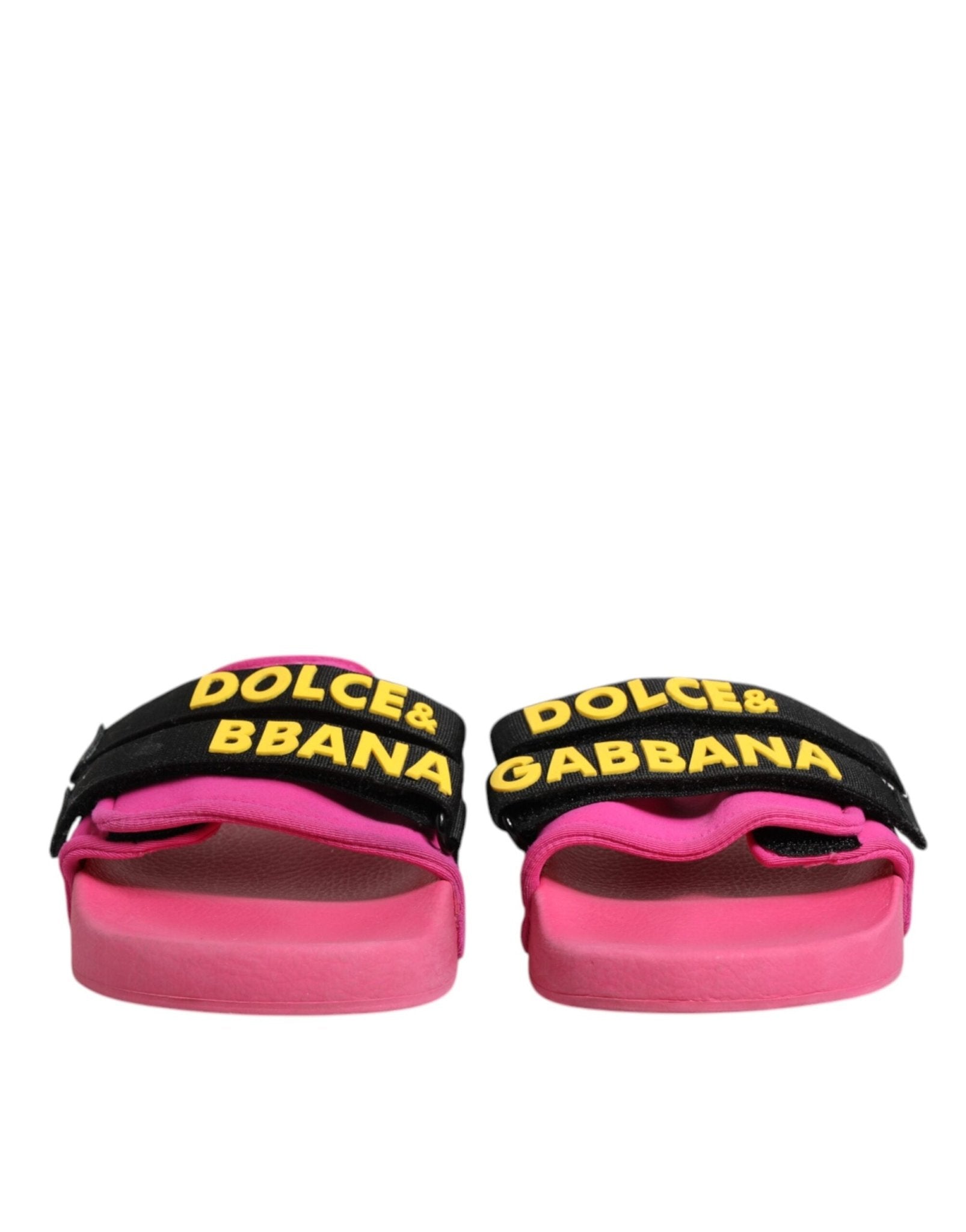 Dolce & Gabbana Fuchsia Neoprene Slides Flats Beachwear Shoes - RIMODA