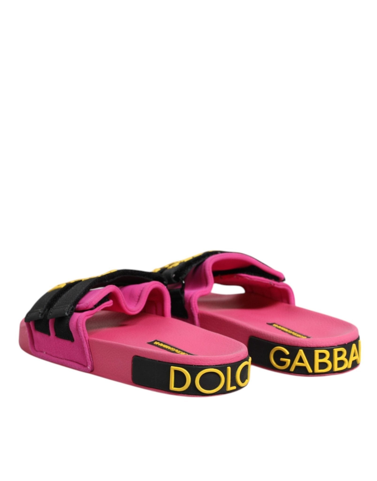 Dolce & Gabbana Fuchsia Neoprene Slides Flats Beachwear Shoes - RIMODA
