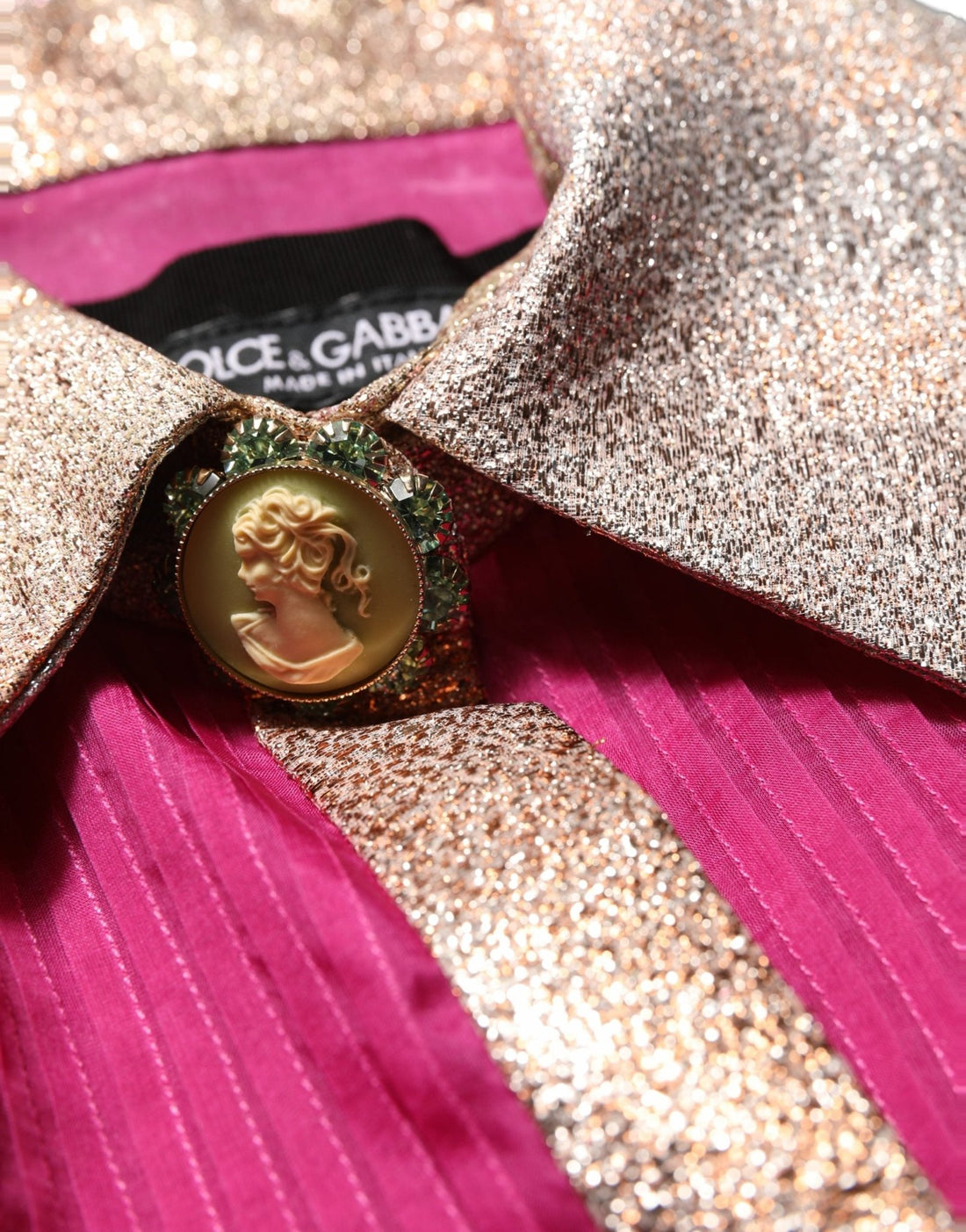 Dolce & Gabbana Fuchsia Sheer Chiffon Buttoned Blouse Top - RIMODA