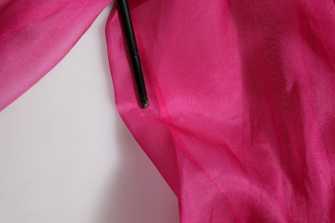 Dolce & Gabbana Fuchsia Sheer Chiffon Buttoned Blouse Top - RIMODA
