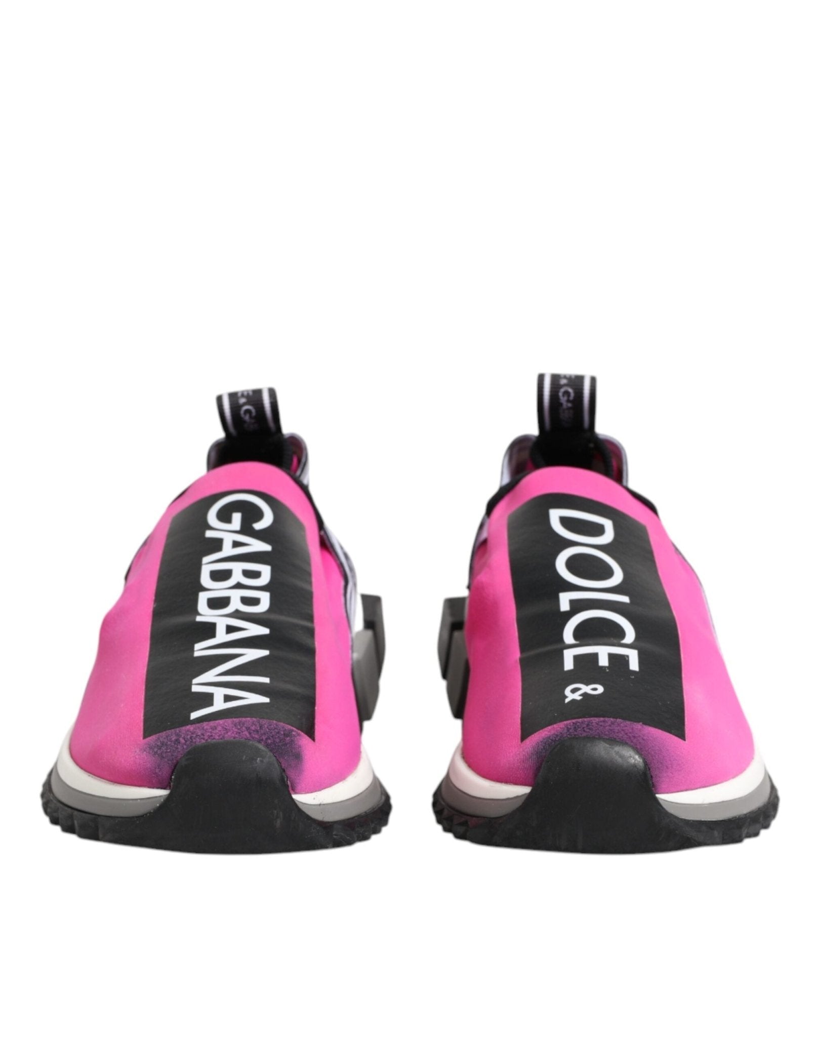Dolce & Gabbana Fuchsia White Slip On Sorrento Sneakers Shoes - RIMODA