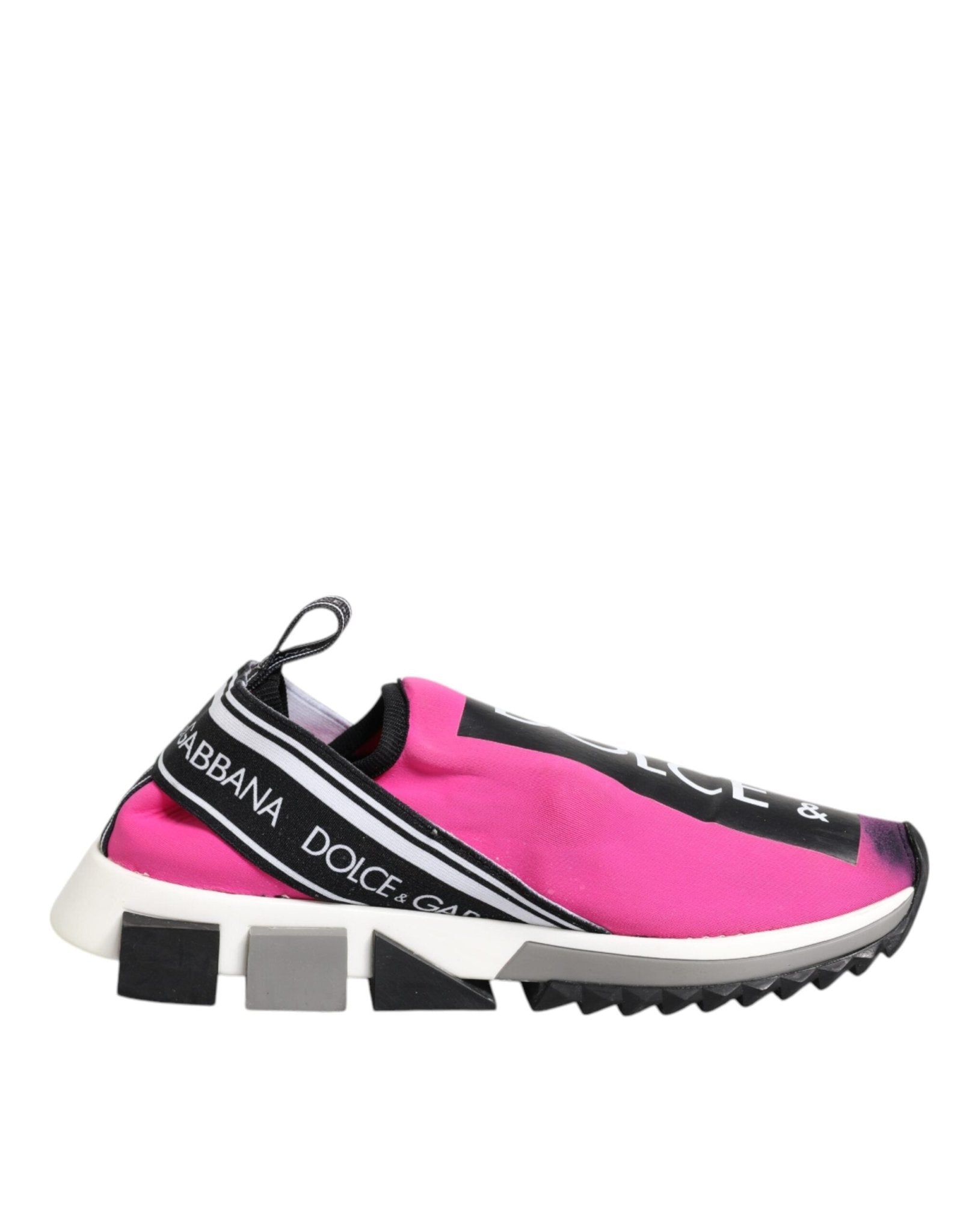 Dolce & Gabbana Fuchsia White Slip On Sorrento Sneakers Shoes - RIMODA