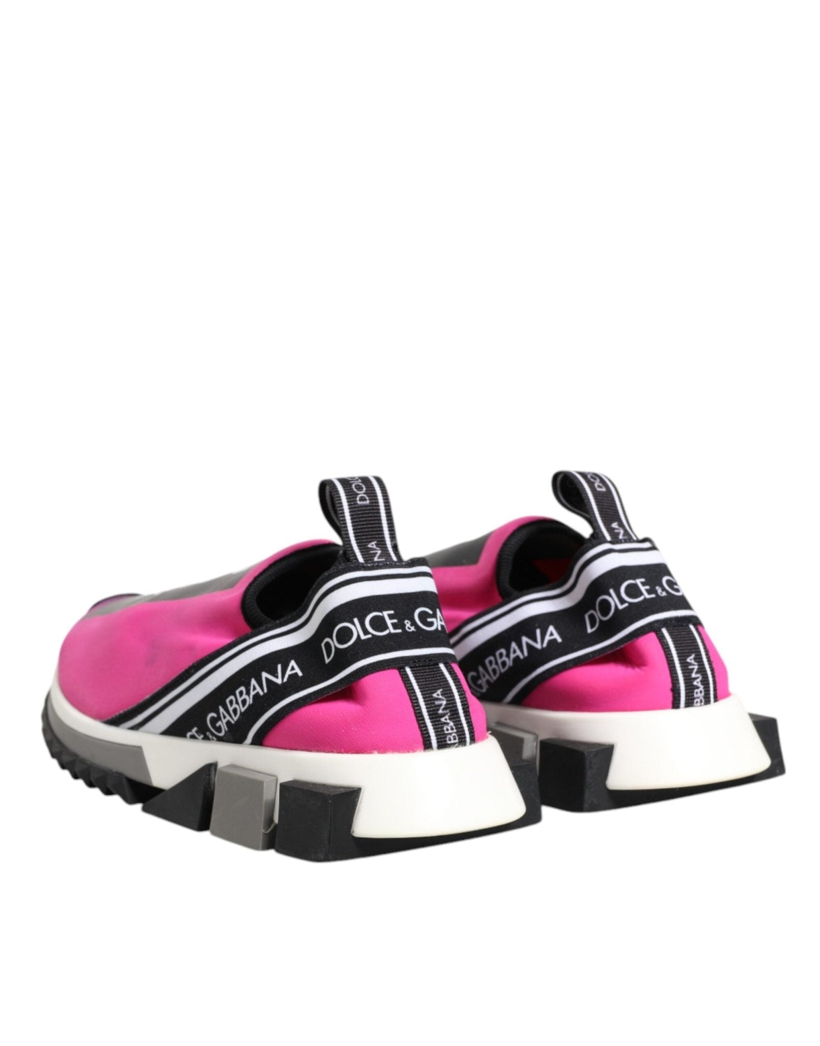 Dolce & Gabbana Fuchsia White Slip On Sorrento Sneakers Shoes - RIMODA