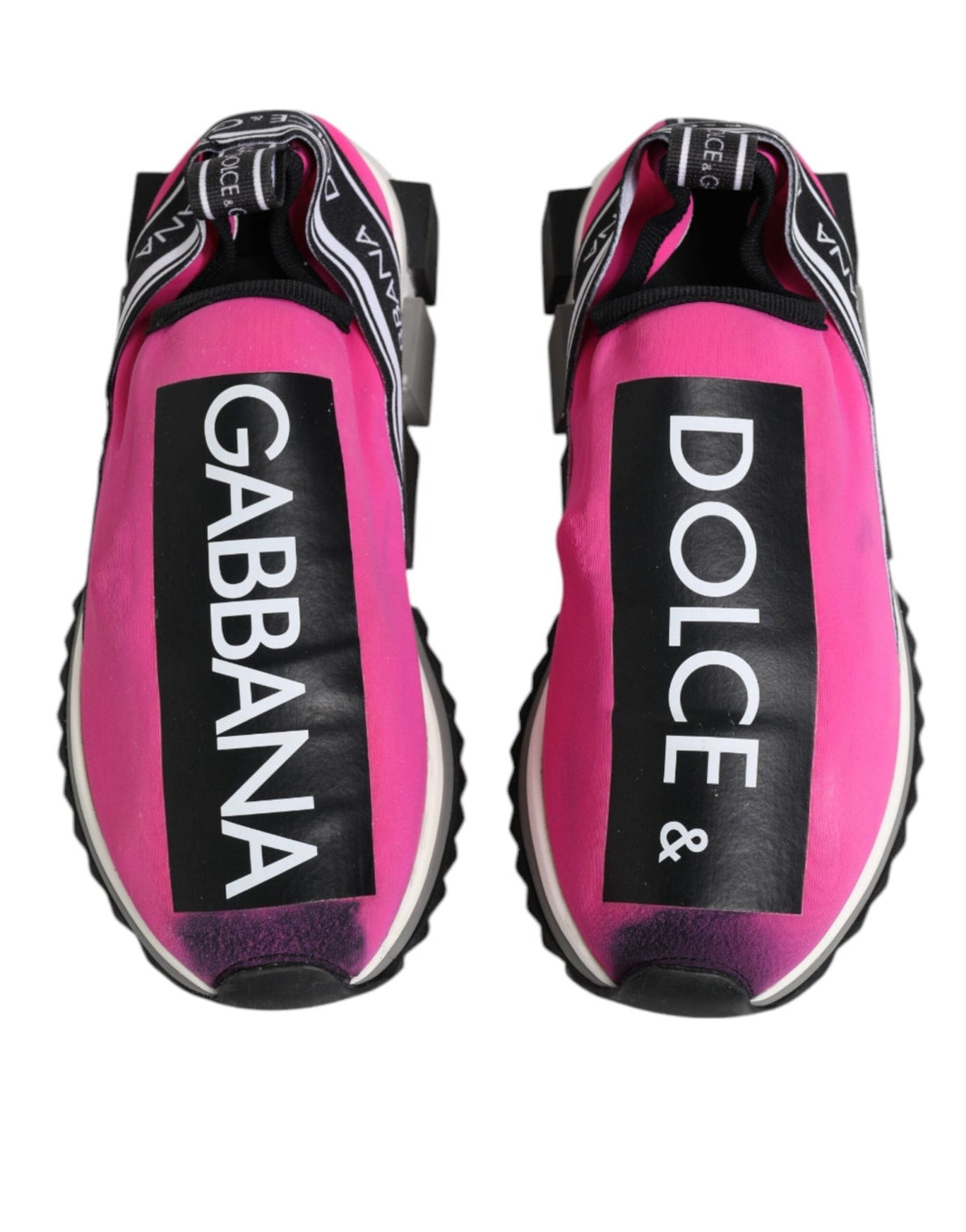 Dolce & Gabbana Fuchsia White Slip On Sorrento Sneakers Shoes - RIMODA