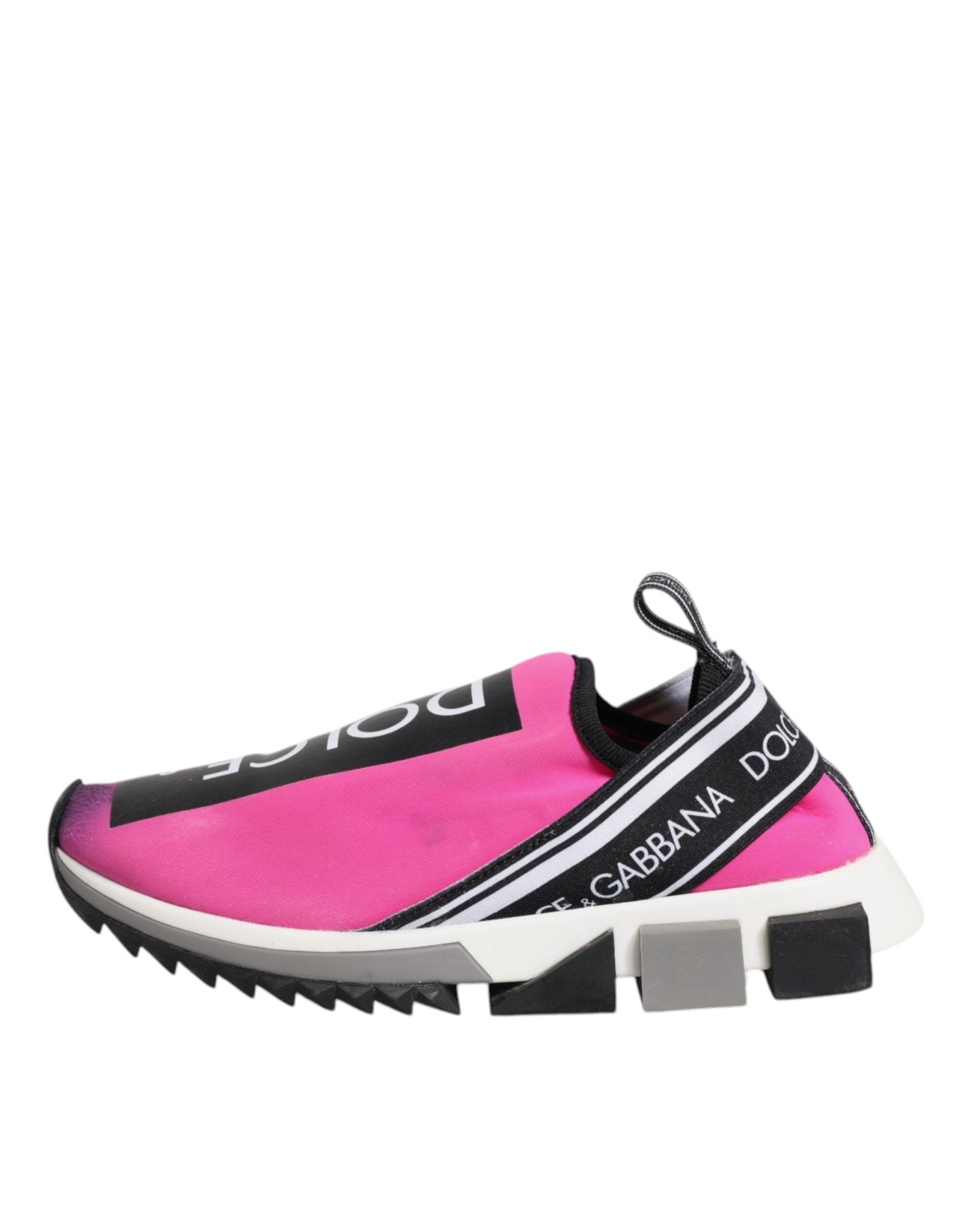 Dolce & Gabbana Fuchsia White Slip On Sorrento Sneakers Shoes - RIMODA
