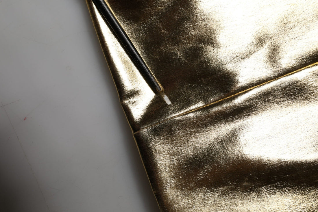 Dolce & Gabbana Gold Acetate Crystal High Waist Mini Skirt - RIMODA