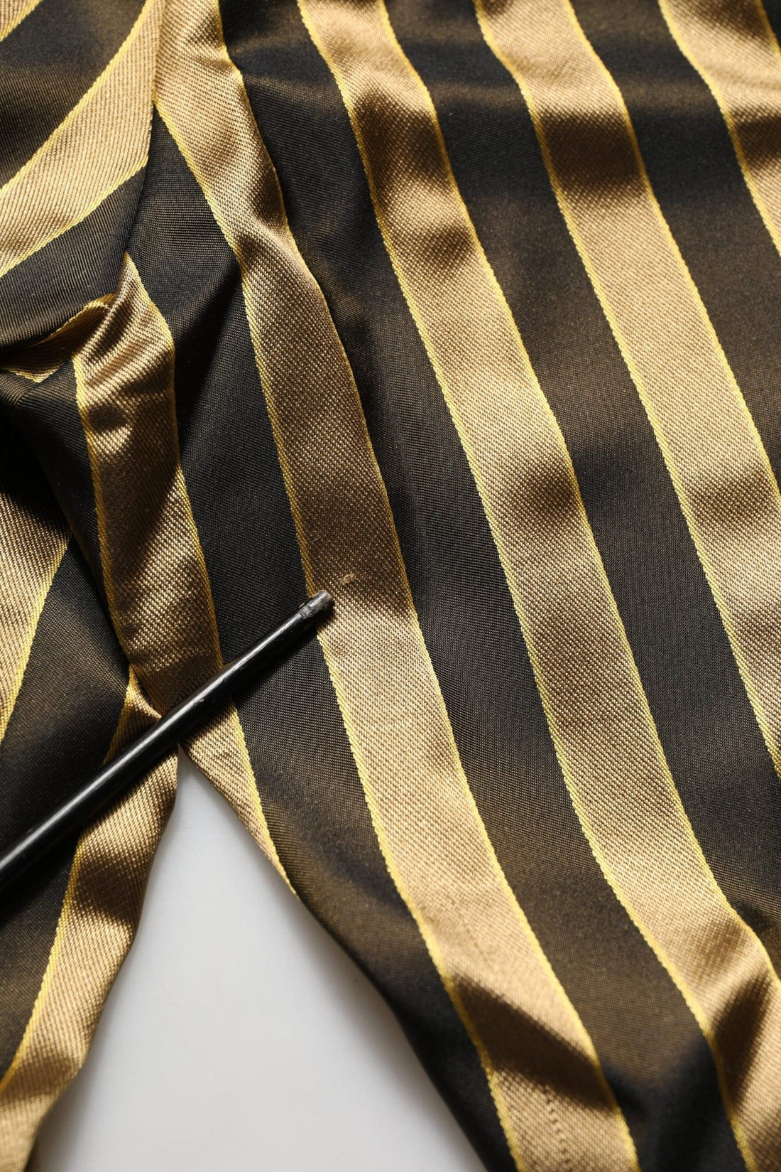 Dolce & Gabbana Gold Black Stripe Satin Tapered Leg Men Pants - RIMODA