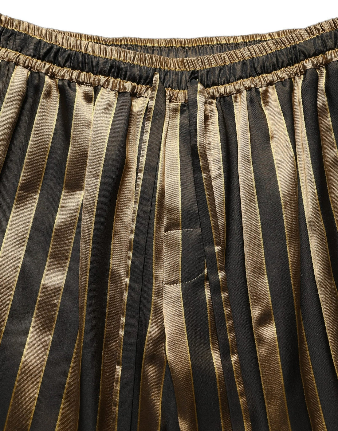 Dolce & Gabbana Gold Black Stripe Satin Tapered Leg Men Pants - RIMODA