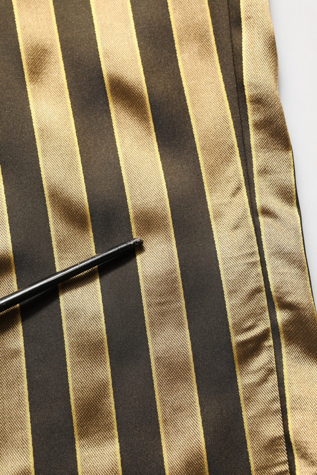 Dolce & Gabbana Gold Black Stripes Satin Tapered Leg Pants - RIMODA
