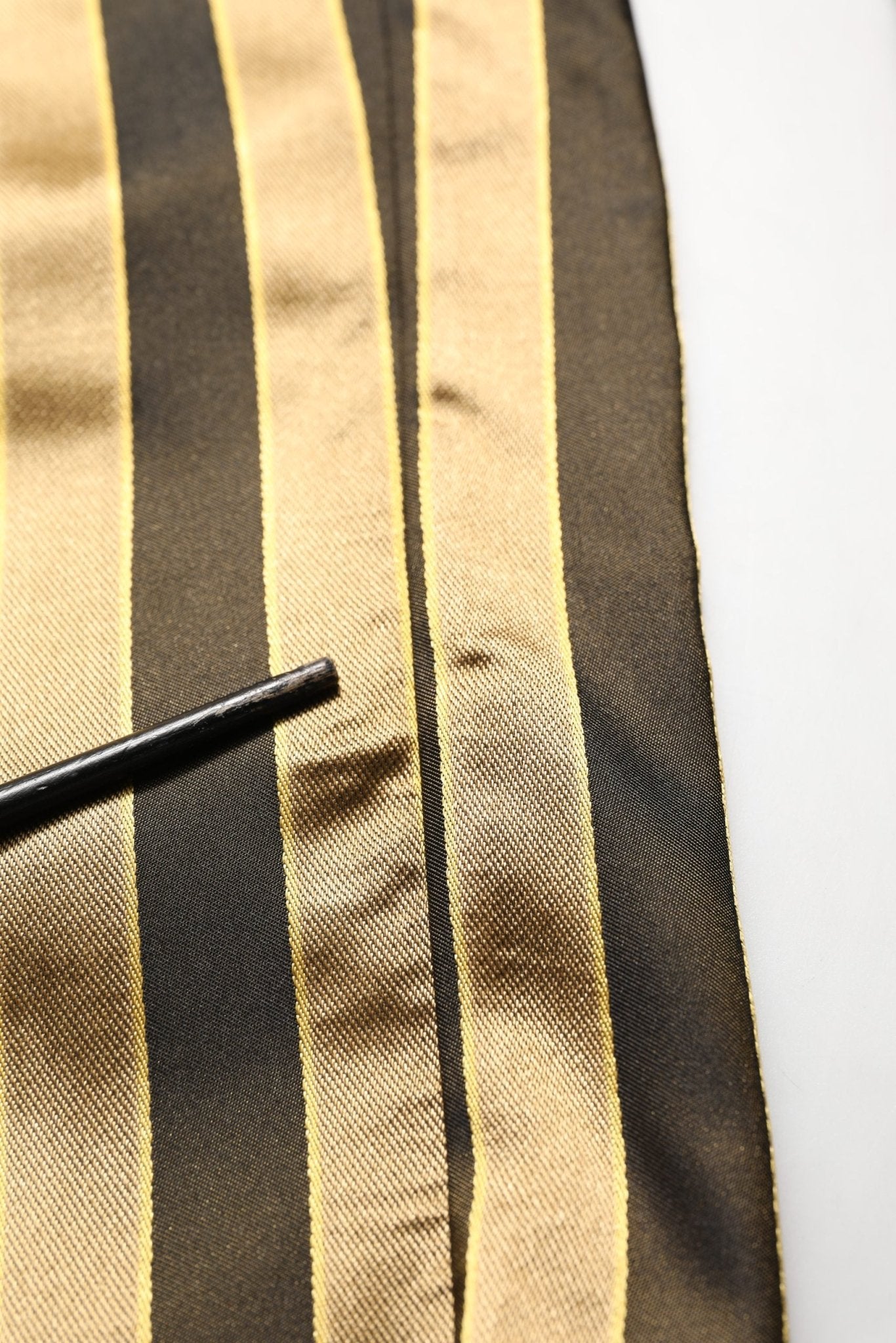 Dolce & Gabbana Gold Black Stripes Satin Tapered Leg Pants - RIMODA