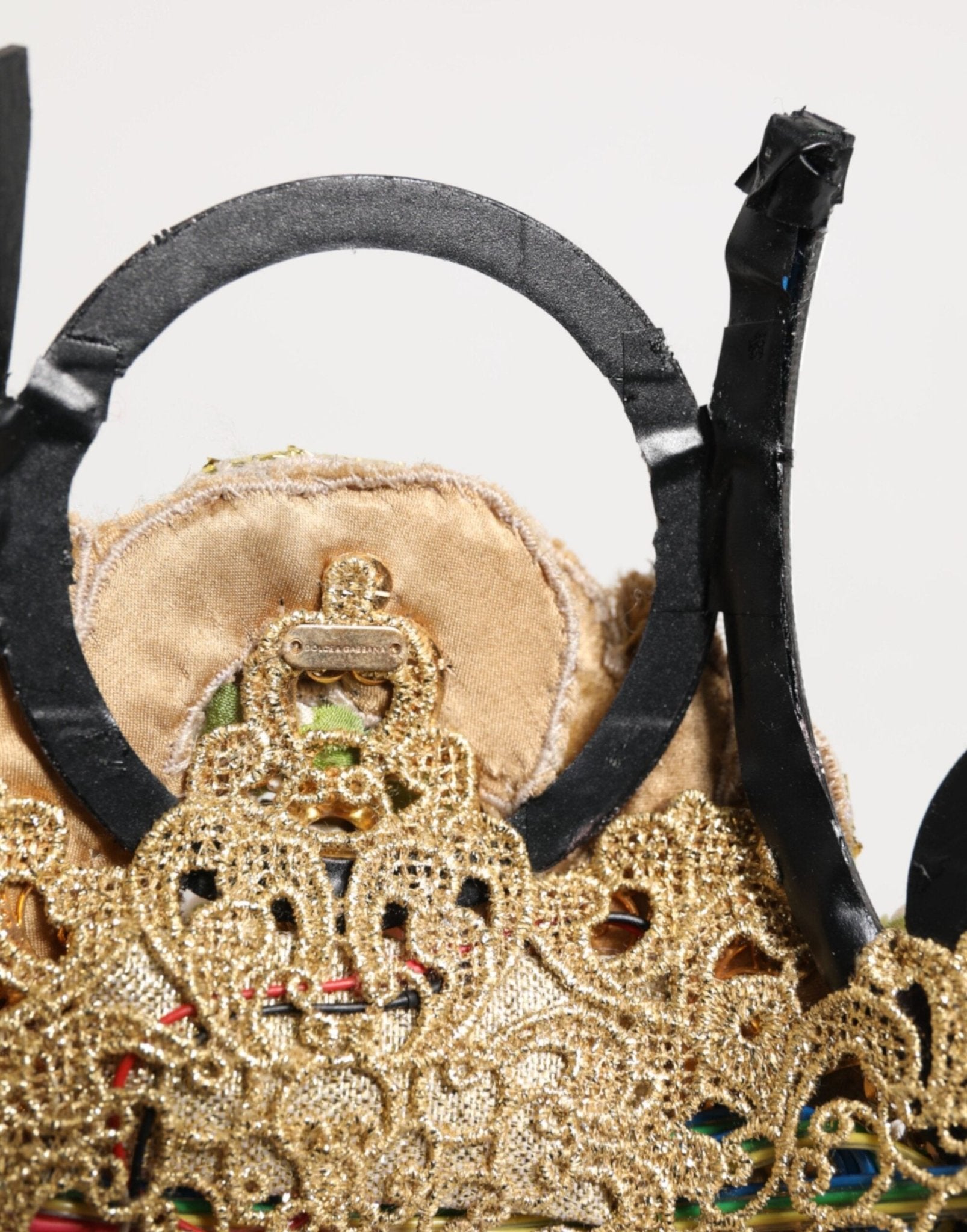 Dolce & Gabbana Gold Brass Crystal Embellished Headpiece Crown Tiara - RIMODA