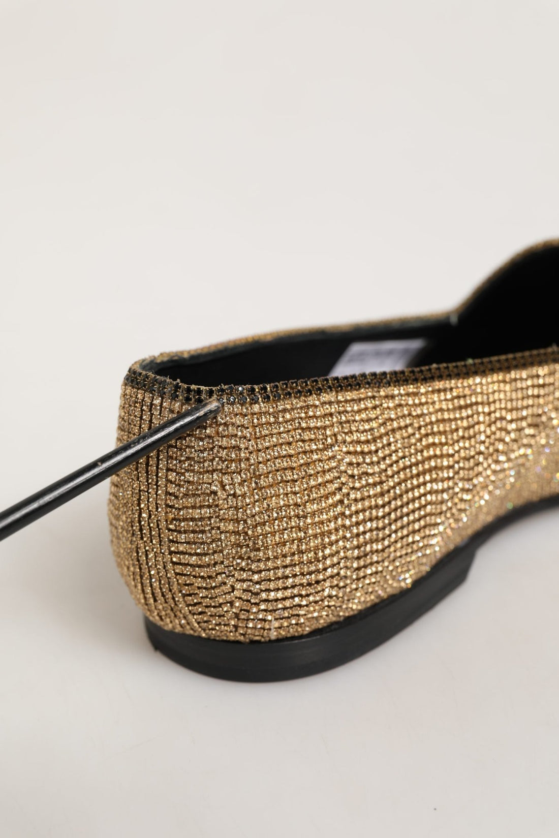 Dolce & Gabbana Gold Crystal Embellished Men Loafers Shoes - RIMODA