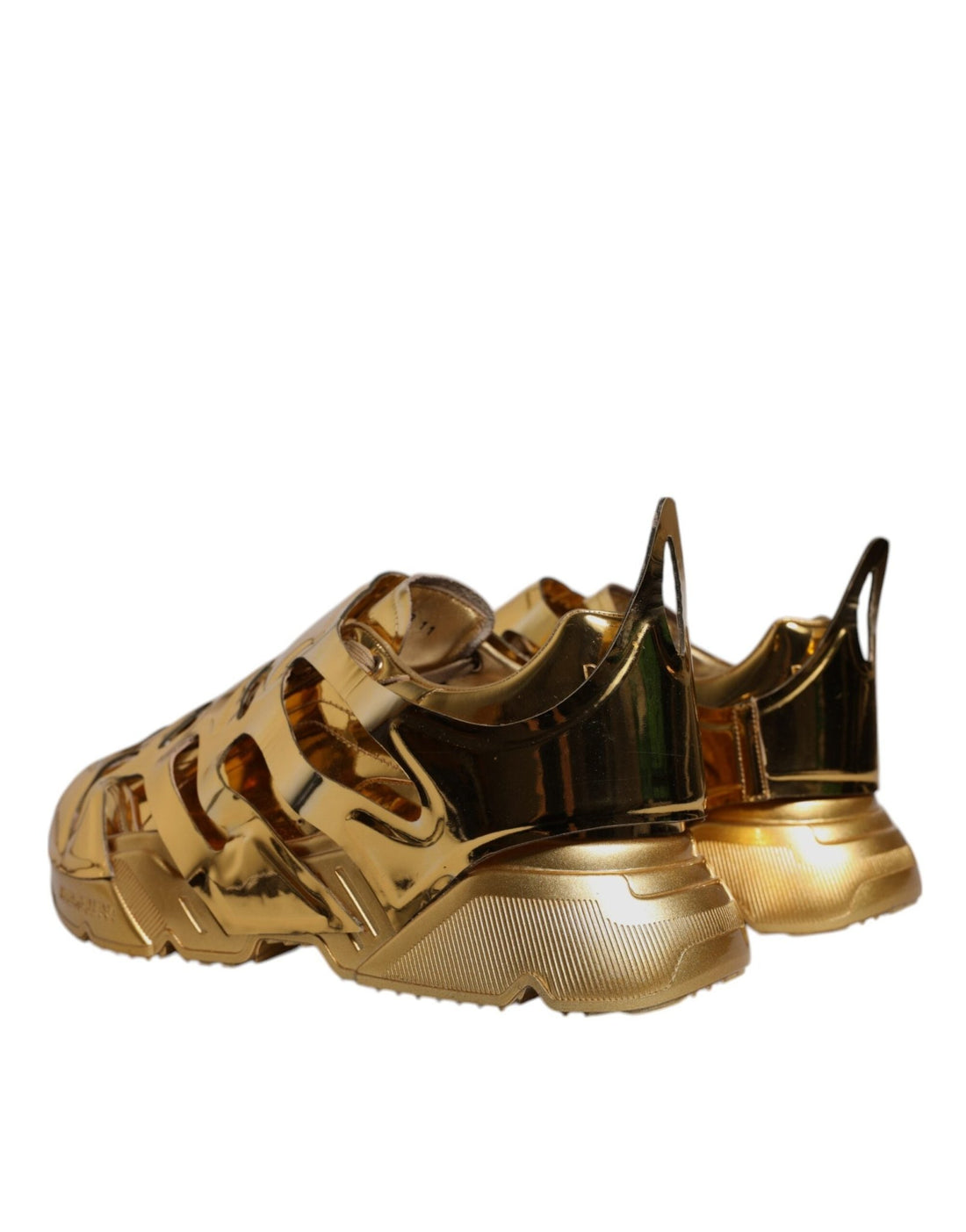 Dolce & Gabbana Gold Daymaster Leather Low Top Sneakers Shoes - RIMODA