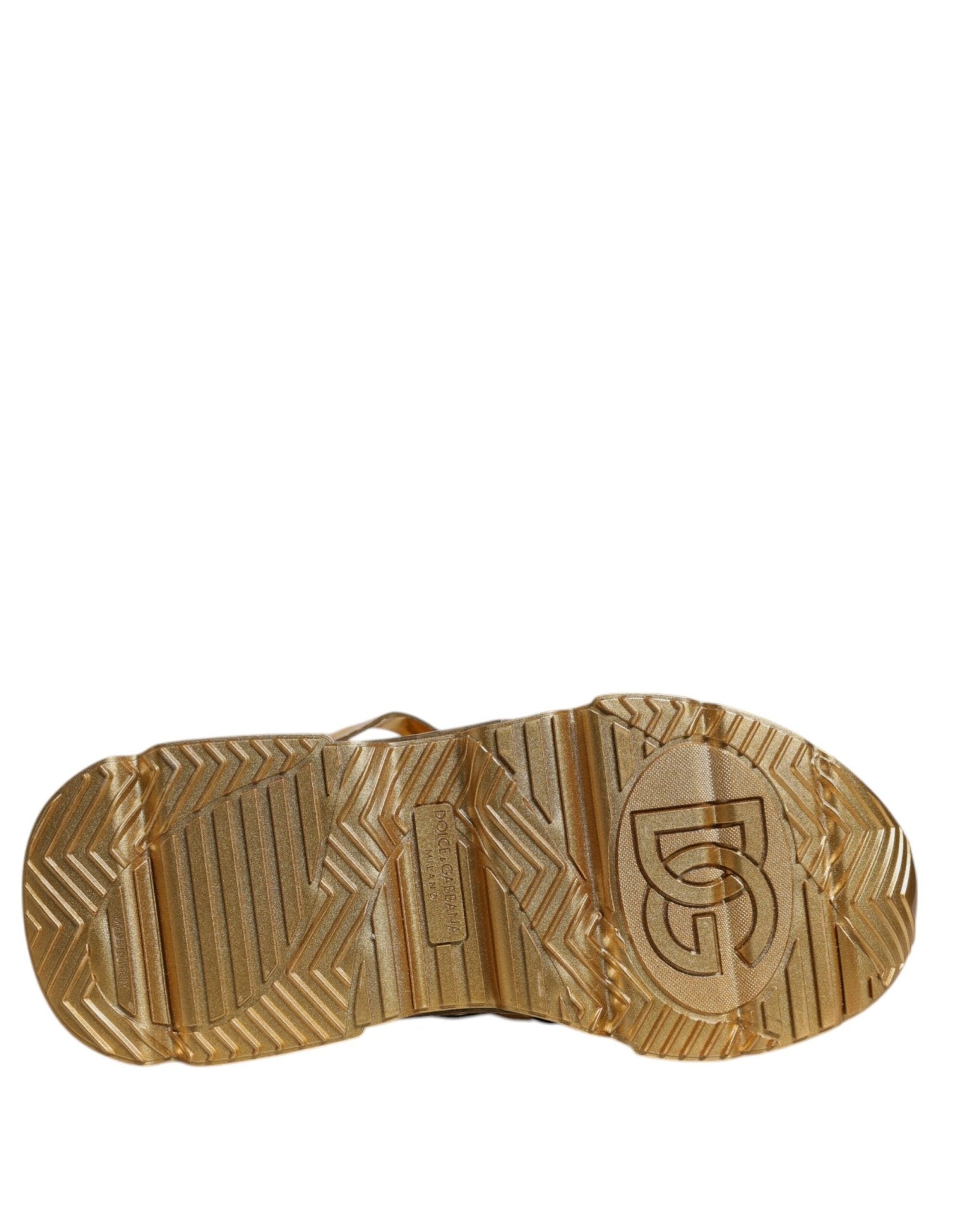 Dolce & Gabbana Gold Daymaster Leather Low Top Sneakers Shoes - RIMODA