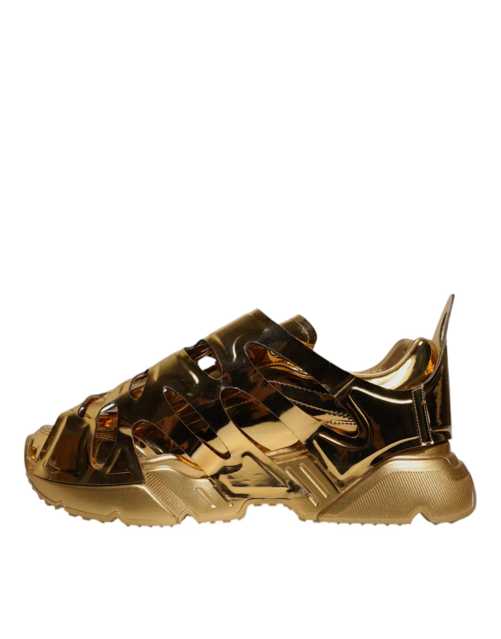 Dolce & Gabbana Gold Daymaster Leather Low Top Sneakers Shoes - RIMODA