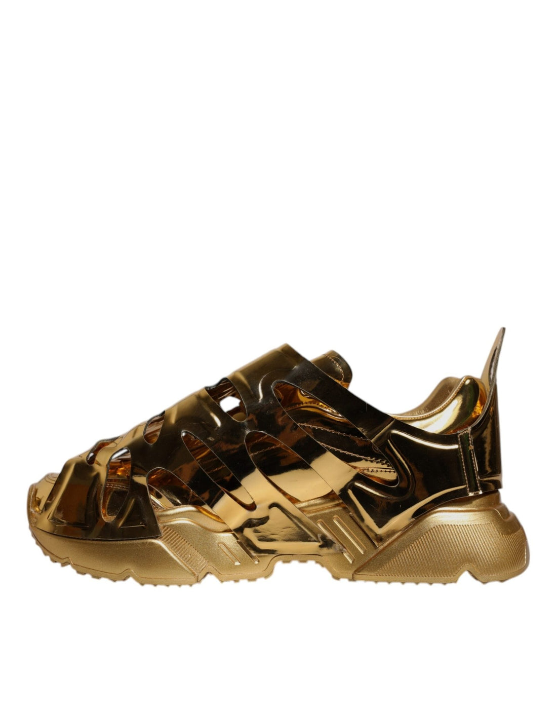 Dolce & Gabbana Gold Daymaster Leather Low Top Sneakers Shoes - RIMODA