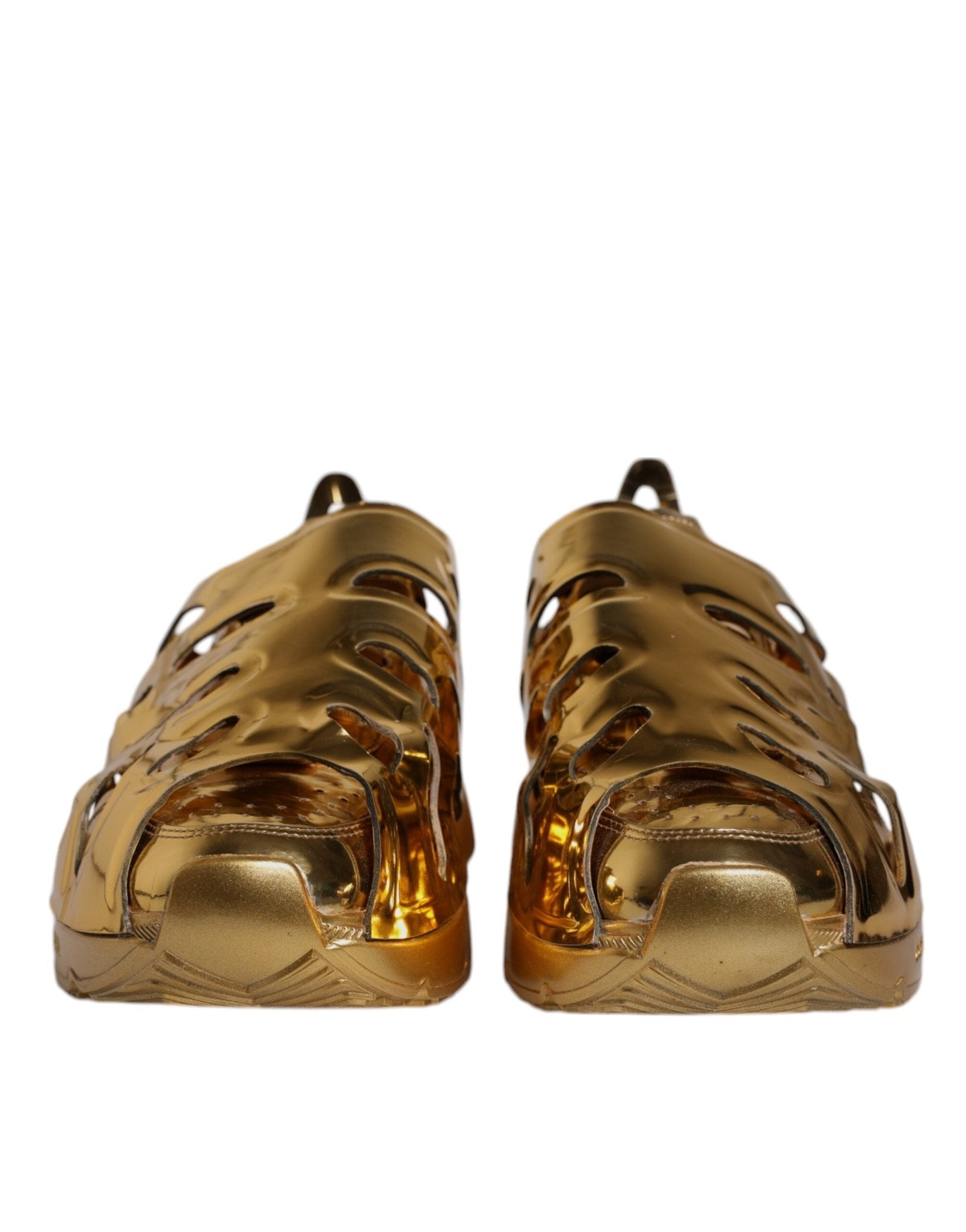 Dolce & Gabbana Gold Daymaster Leather Low Top Sneakers Shoes - RIMODA