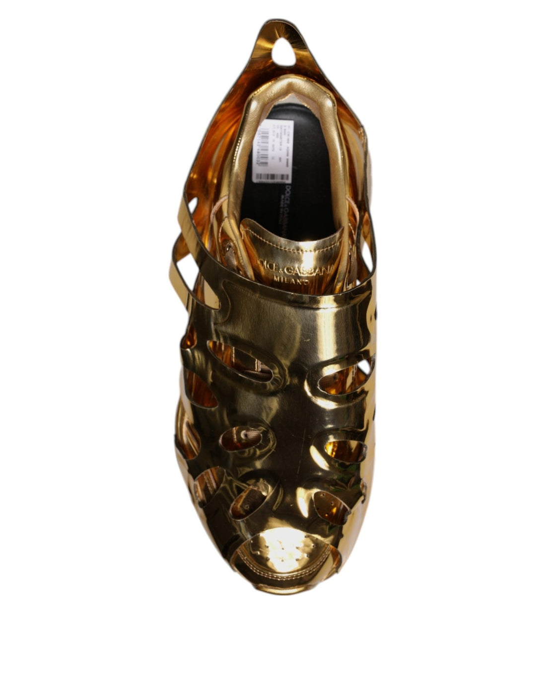 Dolce & Gabbana Gold Daymaster Leather Low Top Sneakers Shoes - RIMODA