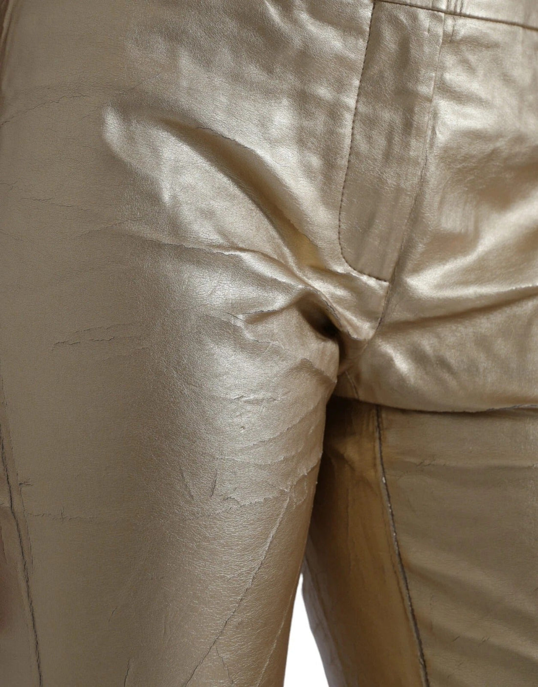 Dolce & Gabbana Gold High Waist Skinny Women Metallic Pants - RIMODA