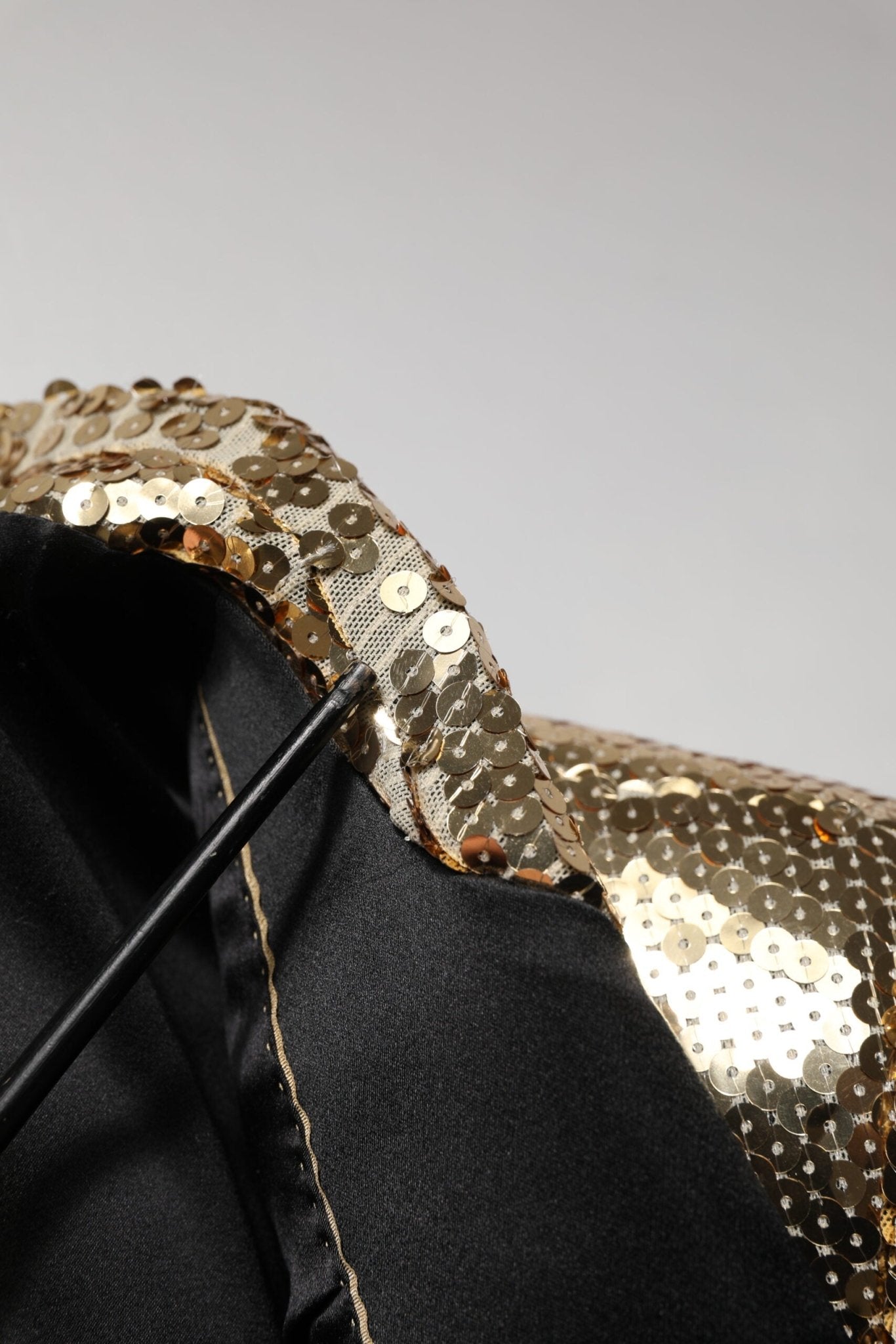 Dolce & Gabbana Gold Sequined Double Breasted Jacket Blazer - RIMODA