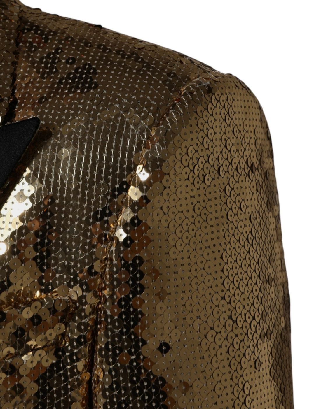 Dolce & Gabbana Gold Sequined Double Breasted Jacket Blazer - RIMODA