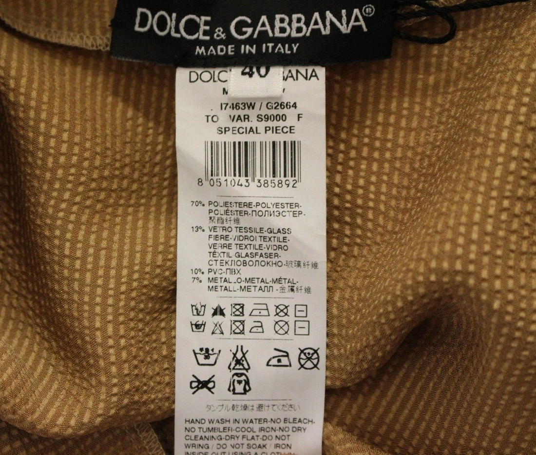 Dolce & Gabbana Gold SPECIAL Piece Runway Crystal Blouse - RIMODA