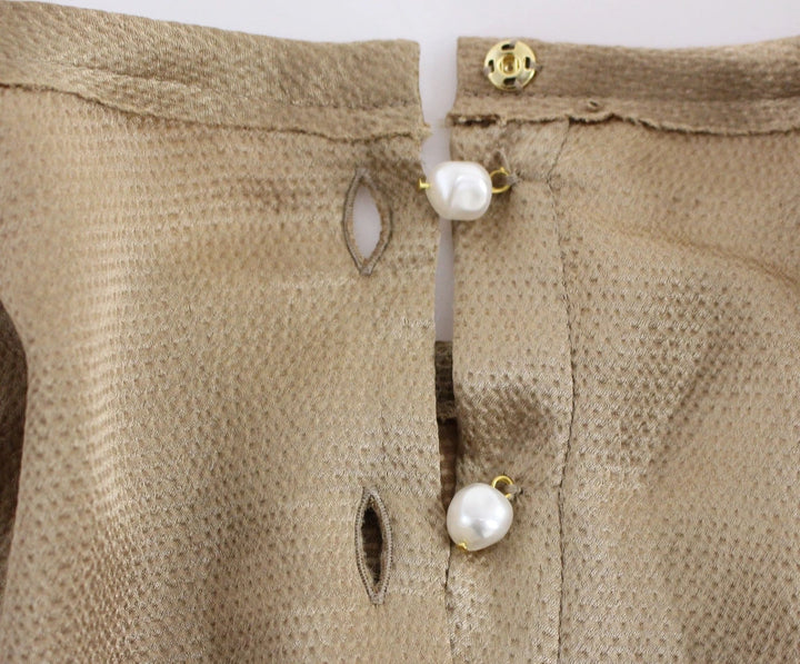 Dolce & Gabbana Gold SPECIAL Piece Runway Crystal Blouse - RIMODA