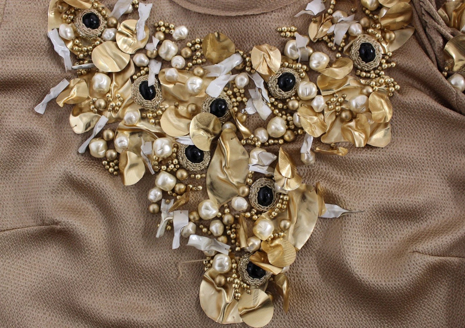 Dolce & Gabbana Gold SPECIAL Piece Runway Crystal Blouse - RIMODA