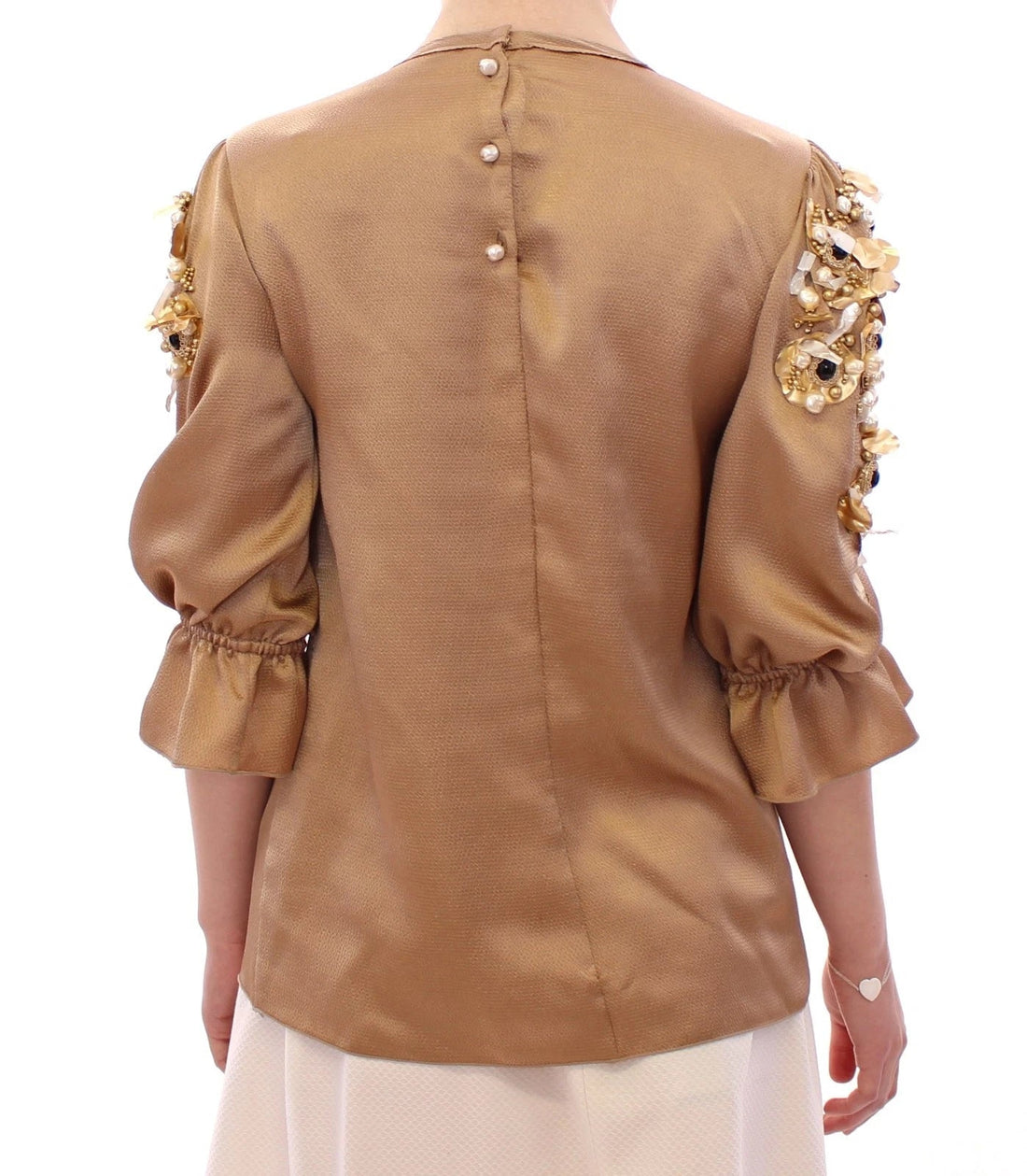 Dolce & Gabbana Gold SPECIAL Piece Runway Crystal Blouse - RIMODA