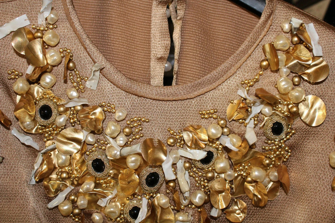 Dolce & Gabbana Gold SPECIAL Piece Runway Crystal Blouse - RIMODA