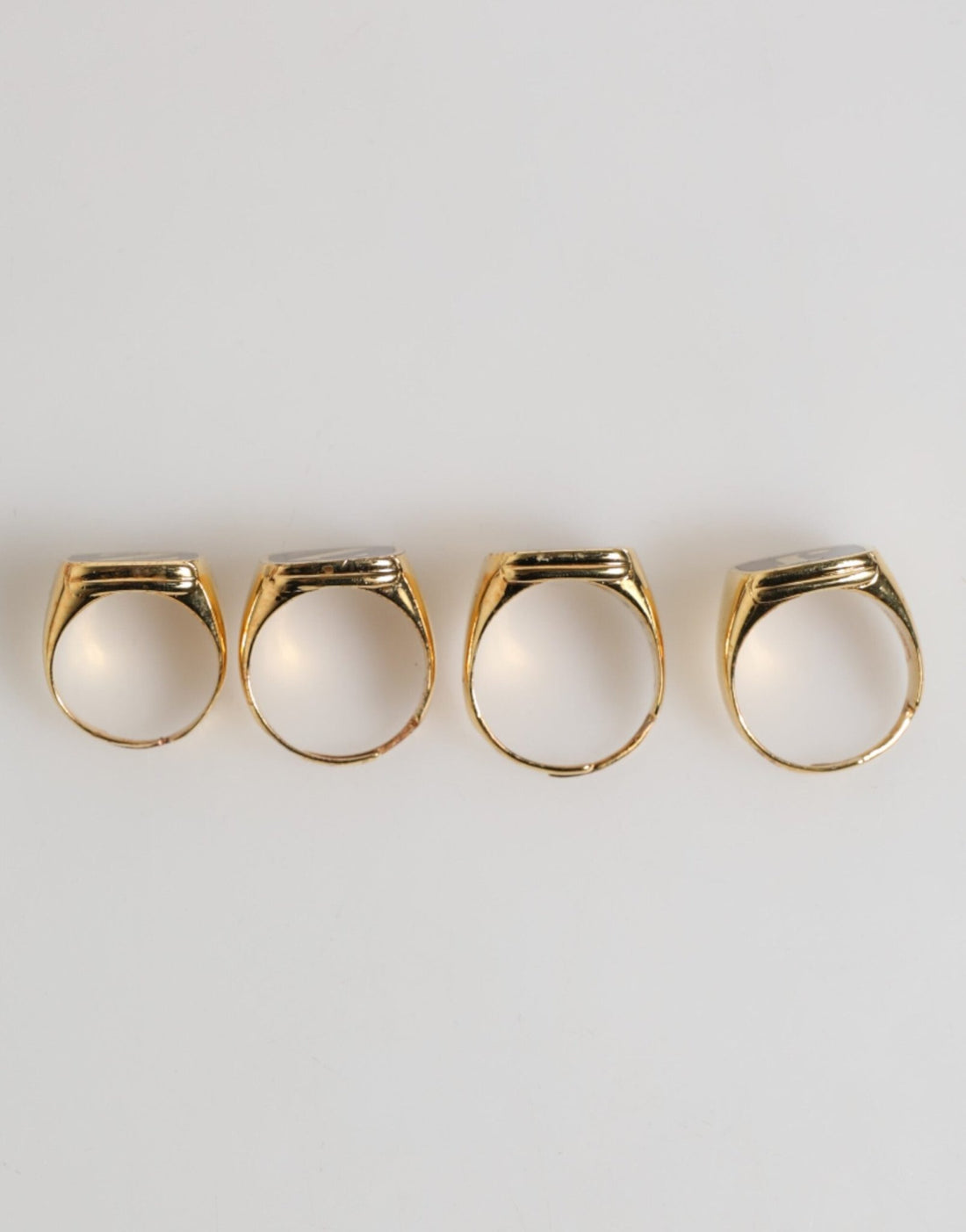 Dolce & Gabbana Gold Tone Brass JAZZ Letter Set 4 Pieces Adjustable Ring - RIMODA