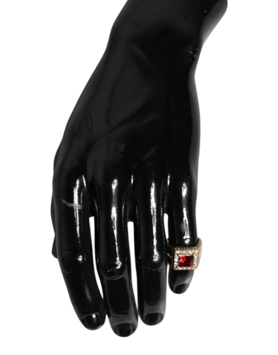 Dolce & Gabbana Gold Tone Sterling Silver 925 Crystals Ring - RIMODA