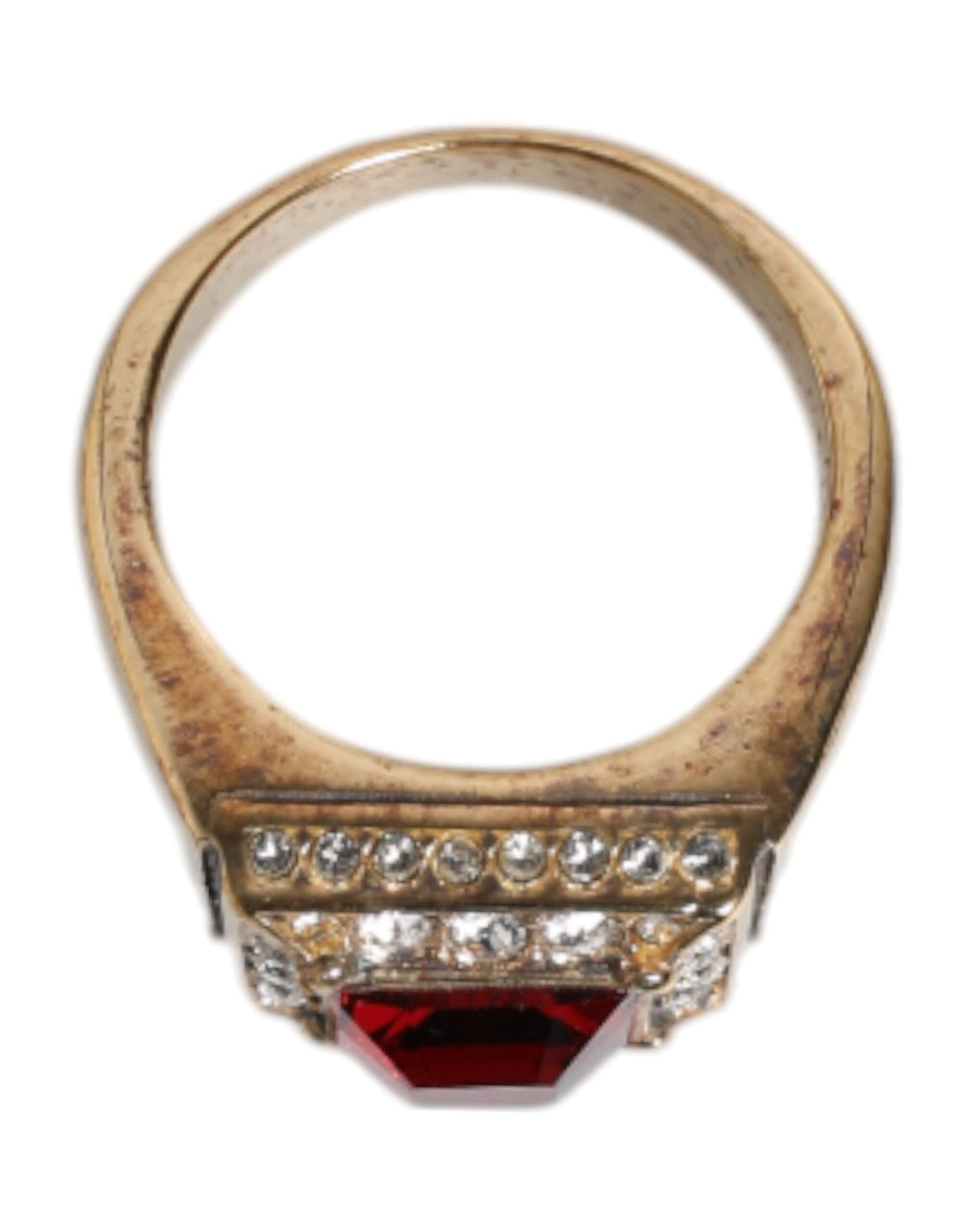 Dolce & Gabbana Gold Tone Sterling Silver 925 Crystals Ring - RIMODA