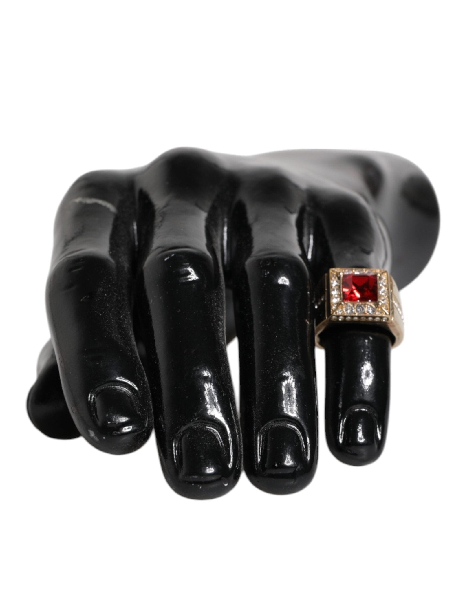 Dolce & Gabbana Gold Tone Sterling Silver 925 Crystals Ring - RIMODA