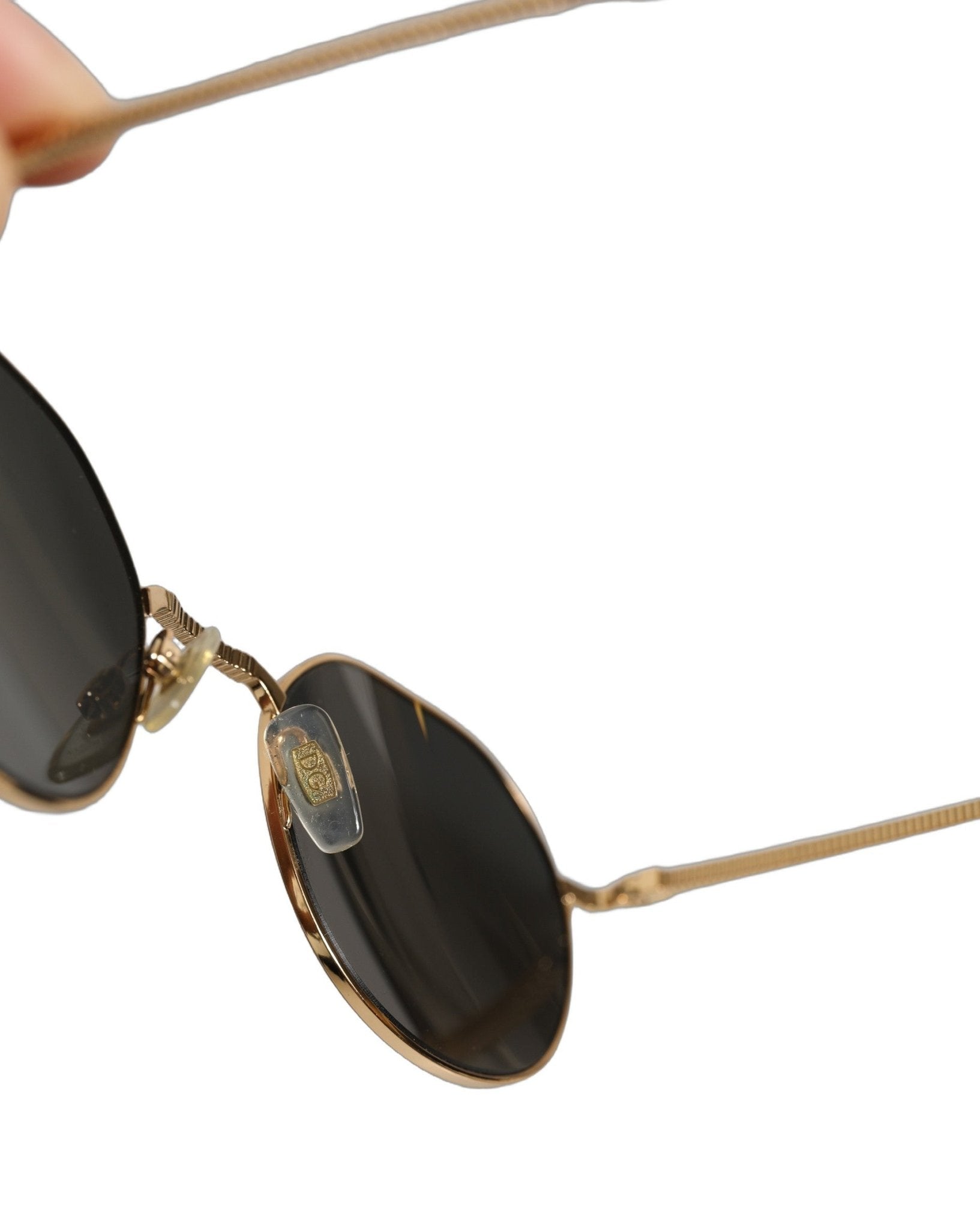 Dolce & Gabbana Gold Toned Metal Frame DG2286 Round Eyewear Sunglasses - RIMODA