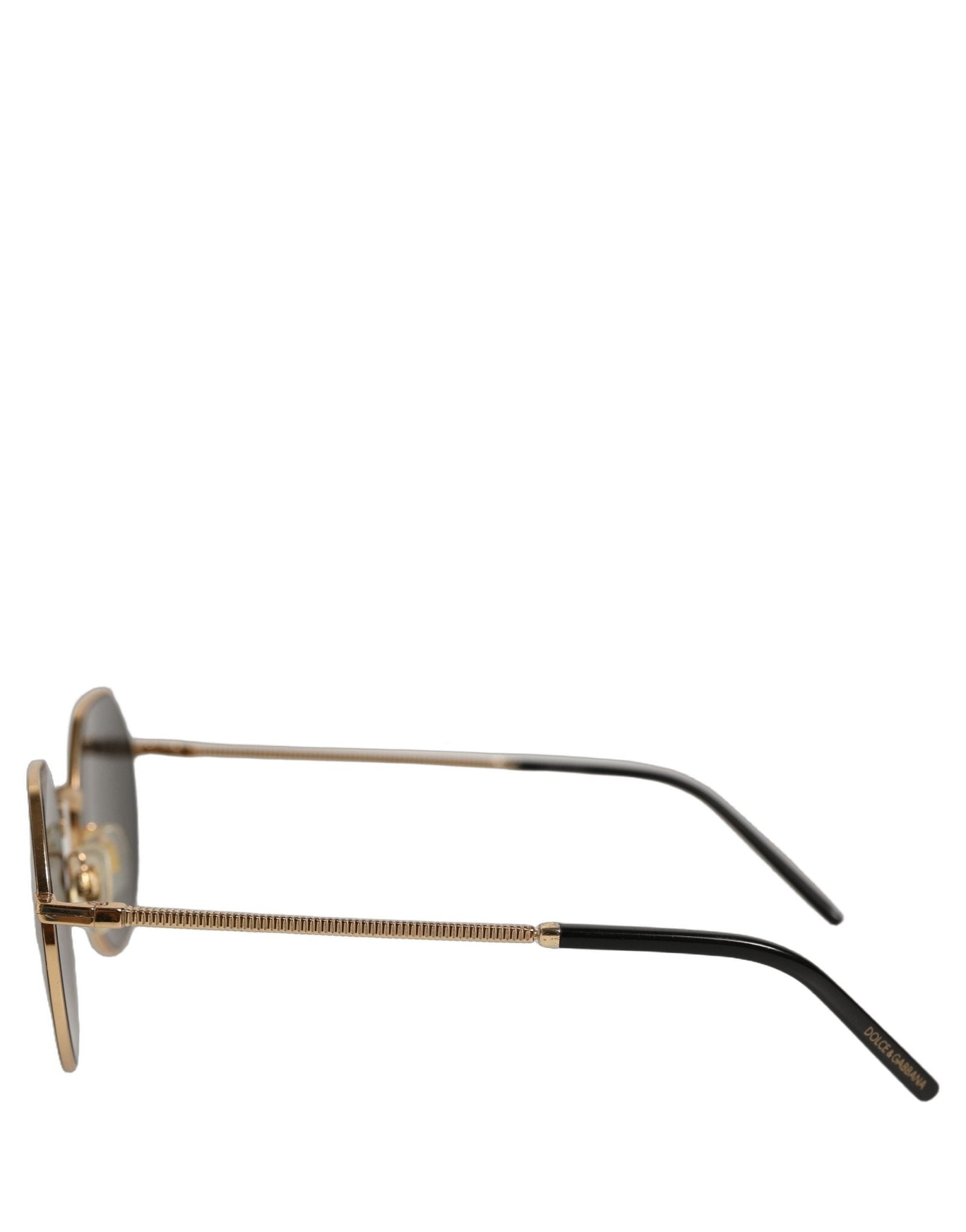 Dolce & Gabbana Gold Toned Metal Frame DG2286 Round Eyewear Sunglasses - RIMODA