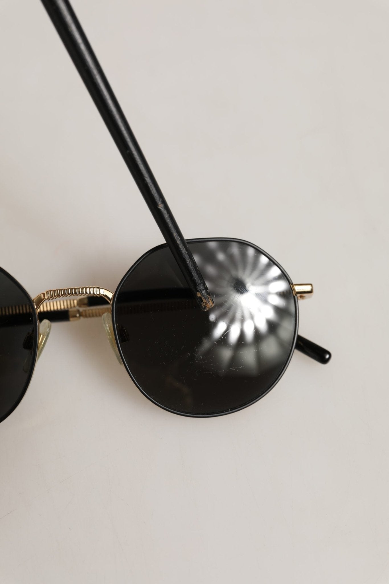 Dolce & Gabbana Gold Toned Metal Frame DG2286 Round Eyewear Sunglasses - RIMODA