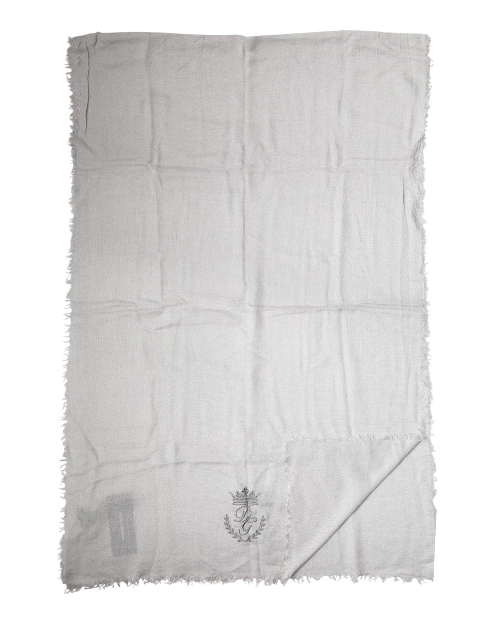 Dolce & Gabbana Gray Cashmere Knit Neck Wrap Shawl Scarf - RIMODA